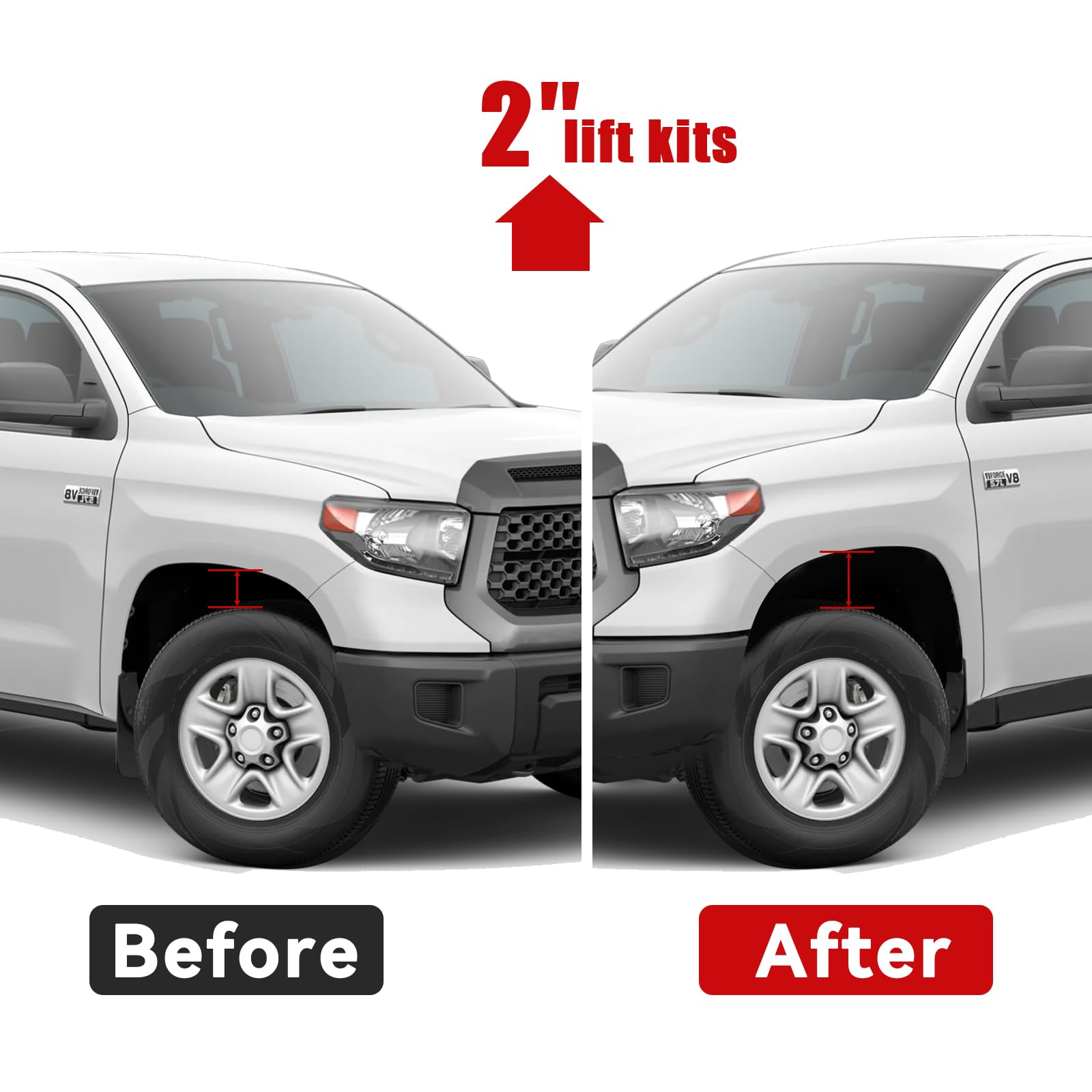 2 Inch Front Leveling Lift Kits For 2007-2021 Tundra, 2 ' ' Forged Front Strut Spacers Suitable For Tundra 2007-2021