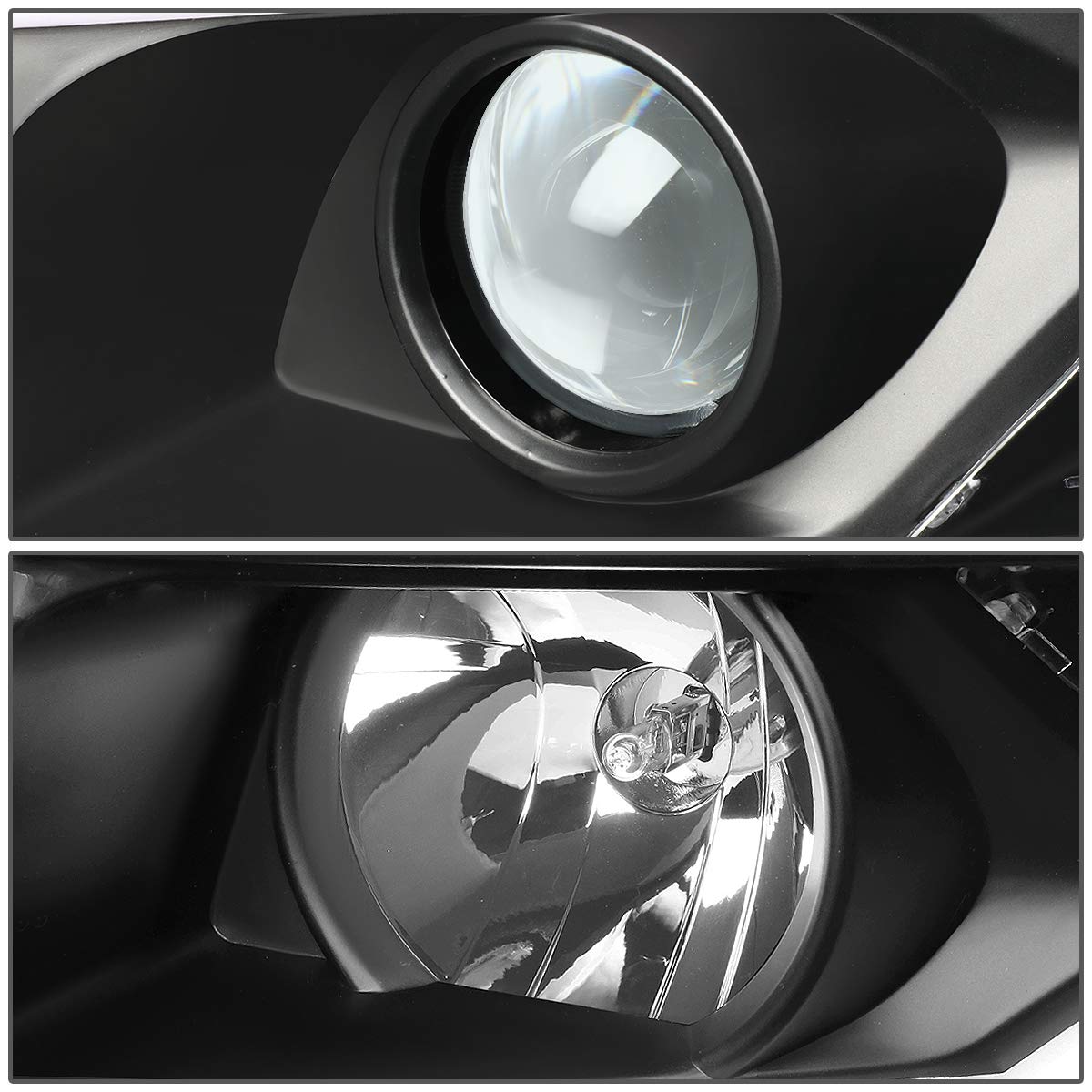 Dna Motoring Hl-Hpl-Csil07-G3-Bk-Am Led Drl + Sequential Chasing Turn Signal Projector Headlight Lamp Set, Black/Amber