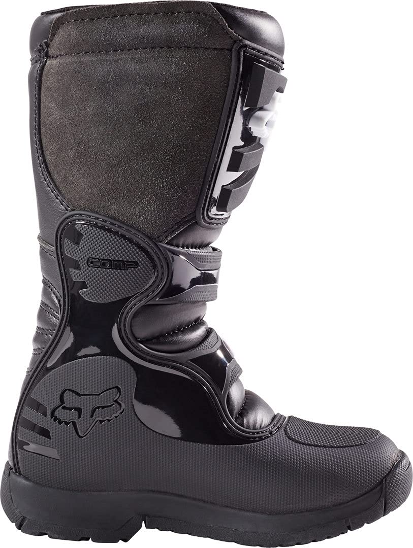 Fox Racing Unisex-Child Youth Comp 3 Motocross Boot,Black,Big Kid 5
