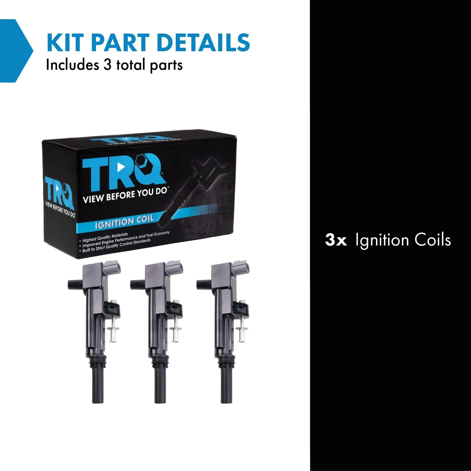 Trq Ignition Coil Set Compatible With 2009-2010 Dodge Dakota 2009 Durango 2009-2011 Nitro Ram 1500 Jeep Commander Grand Cherokee