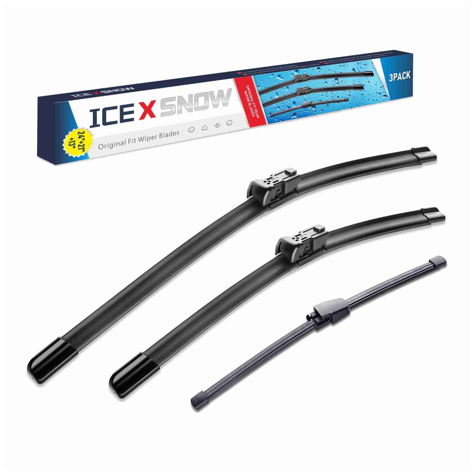 Icexsonw 3 Wipers Windshield Wiper Blades Replacment For Volkswagen Vw Tiguan 2017 2016 2015 2014 2013 2012 2011 2010 2009-Oem W