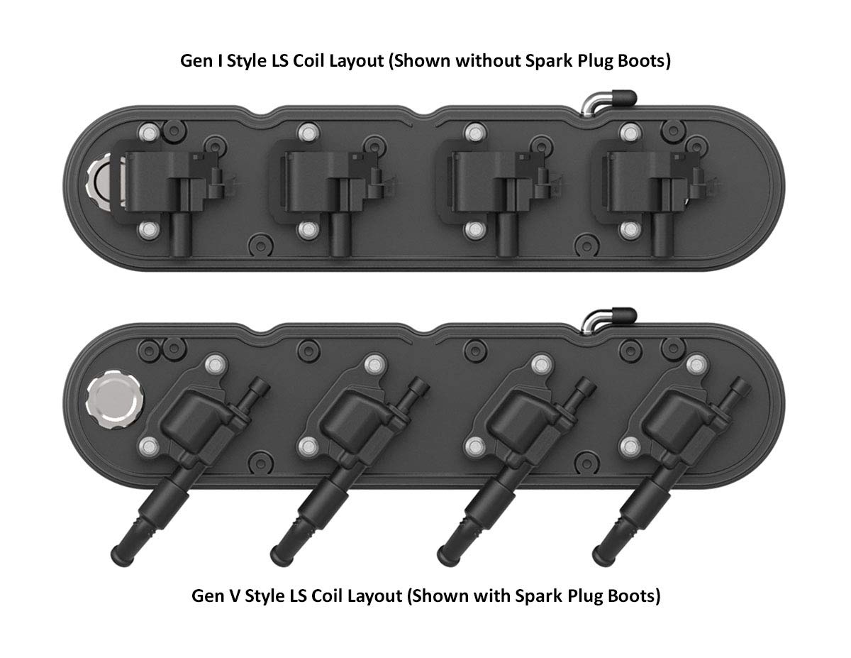 241-177 Holley 2-Piece ''Chevrolet'' Script Valve Cover - Gen Iii/Iv Ls - Satin Black Machined