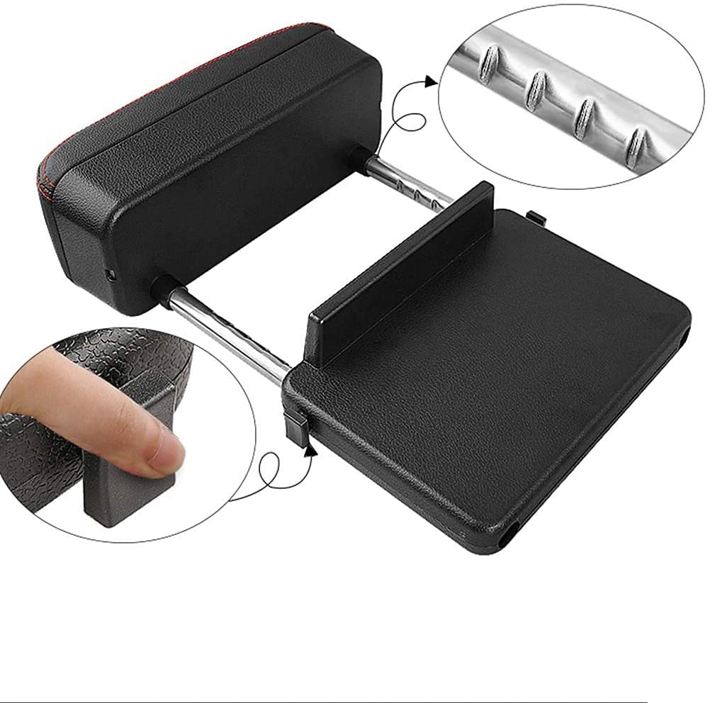 JEYODA Car Armrest Box - Adjustable Grey Plastic Organizer, Model 1864