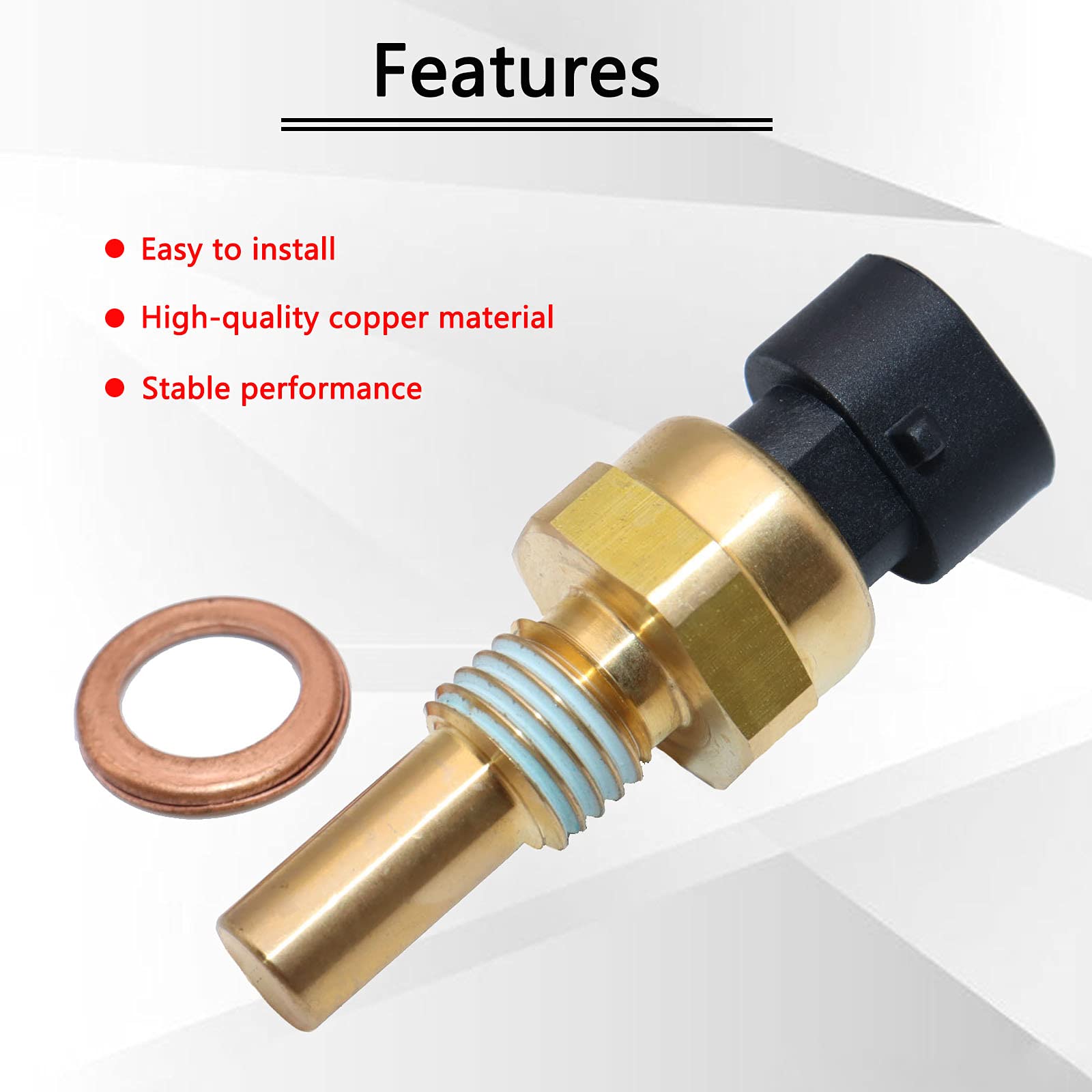 KEJSTED Engine Coolant Temperature Sensor 213-4514 213-4333 Compatible with Chevy Avalanche Impala Trailblazer Suburban 1500 250