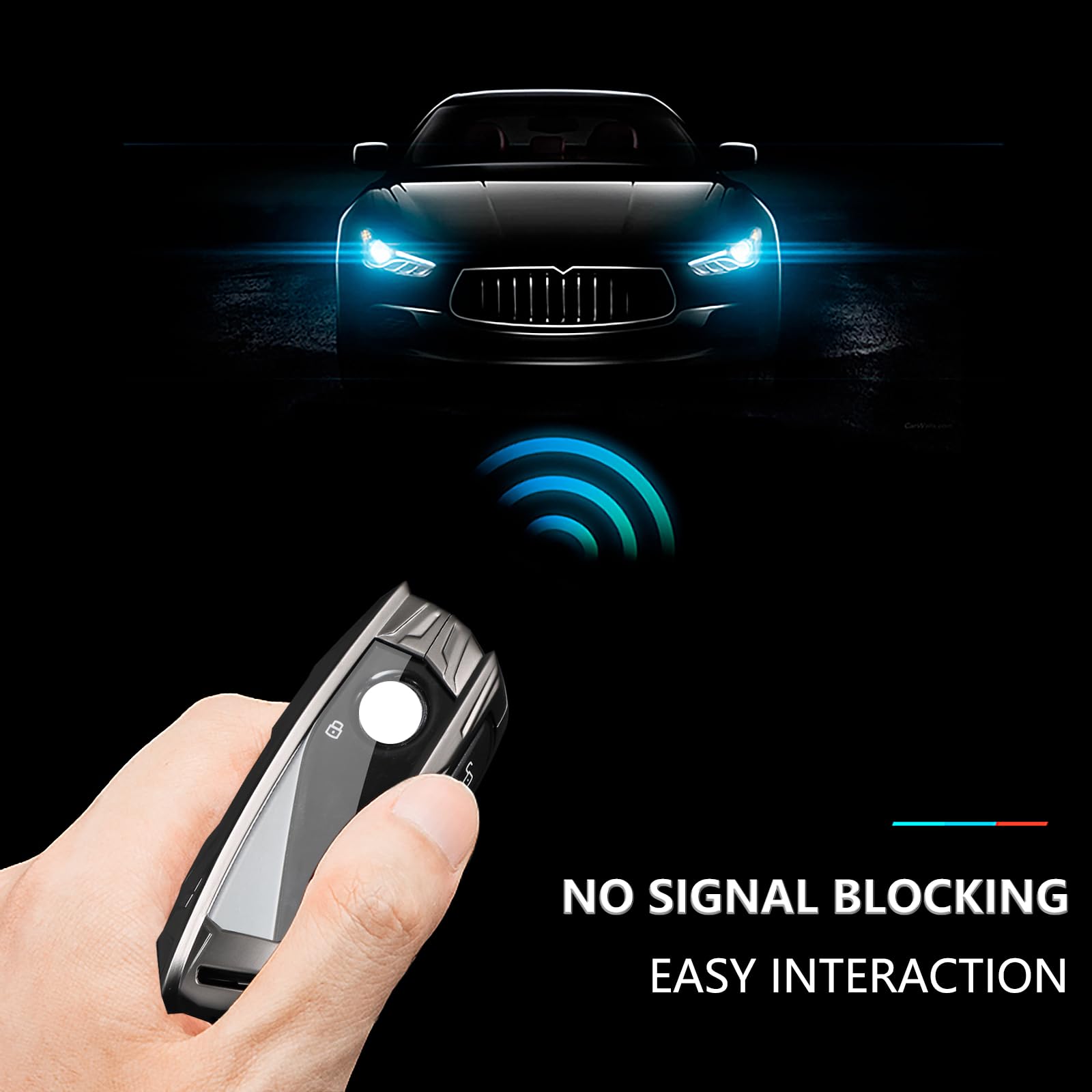 Ocezbiis For BMW Key Fob Cover,Keychain,Zinc Alloy Protection Car Key Case For 7 Series i7 IX X1 X5 X7 XM Keyshell Accessories(F