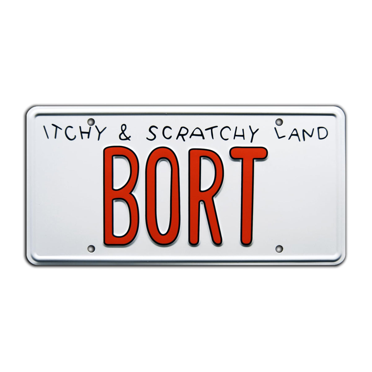 The Simpsons  Bort  Metal Stamped License Plate