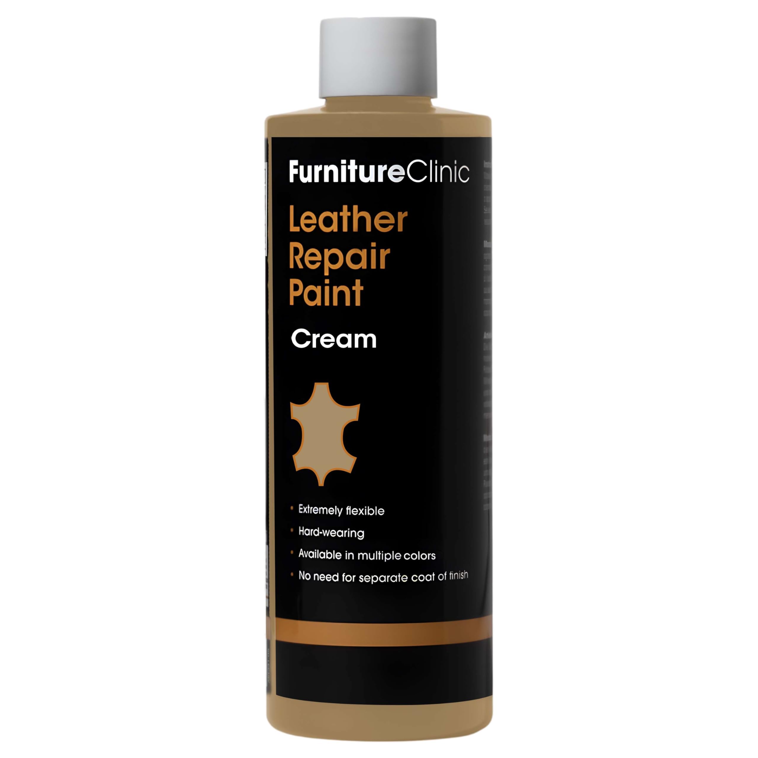 Furniture Clinic Leather Repair Paint | 2-In-1 Seal And Color | Use On Scratches, Tears, And Holes In Car Seats, Furniture | Qui