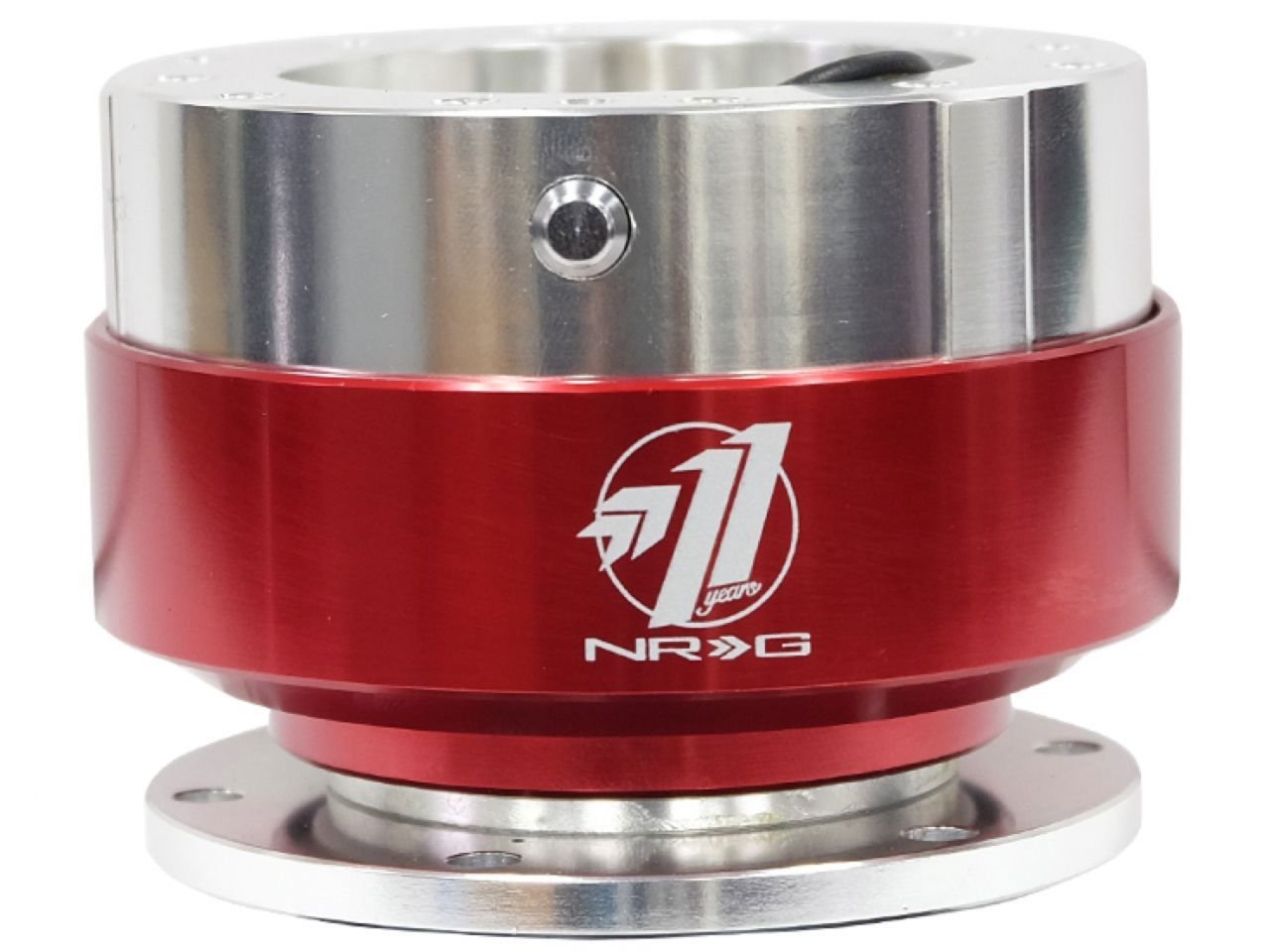 NRG Innovations SRK-100RD Silver/Red Quick Release Kit