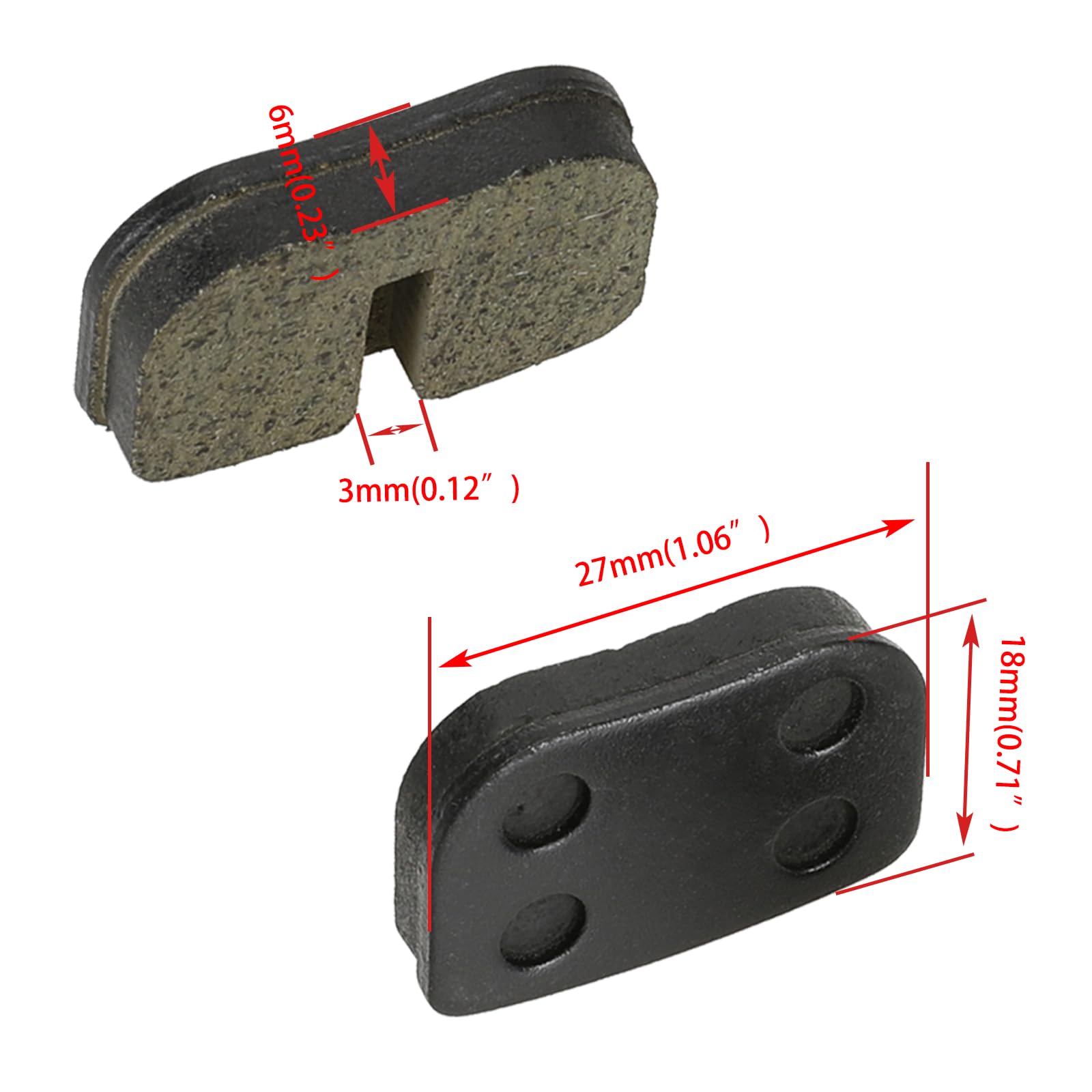 Fvrito Rear Brake Pads For Mini Bike 97Cc 79Cc 2.8Hp Coleman Ct100U Cc100X Motovox Mbx10 Baja Db30 Monster Moto Mmb80 Syx Moto 50Cc 2-Stroke 47Cc 49Cc Pocket Kids Pit Dirt Bike Mini Atv Quad Parts