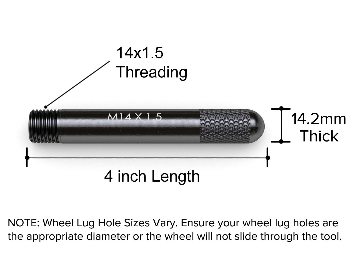 Wheel Hanger Alignment Pin Guide Tool - Metric 14X1.5 Threads - Wheel Lug Bolt Automotive Mechanic Tool Compatible With Audi Volkswagen Mercedes Benz Porsche - Black, M14X1.5