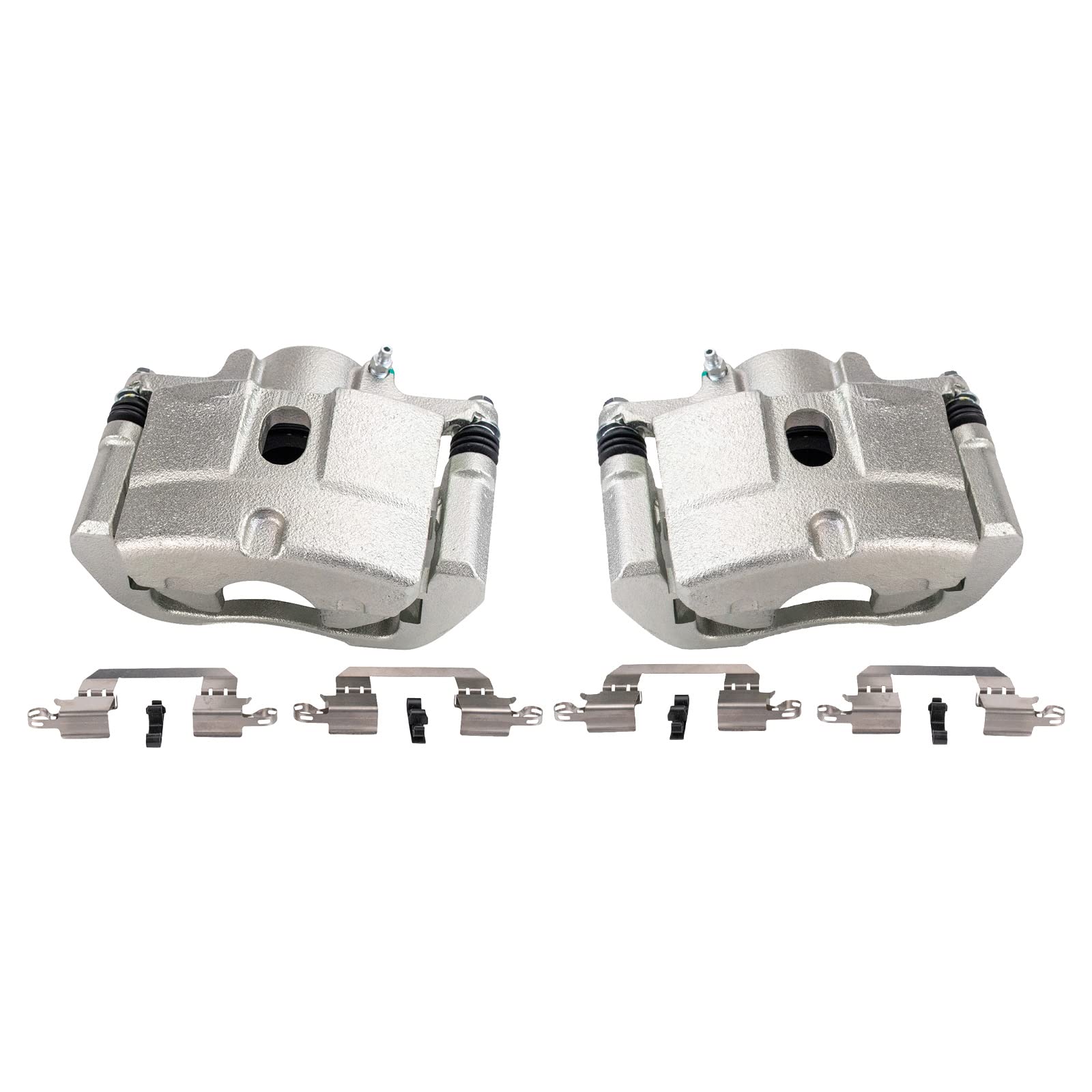 Trq Front Brake Caliper Set Compatible With 2015-2017 Chrysler 200 2013-2016 Dodge Dart