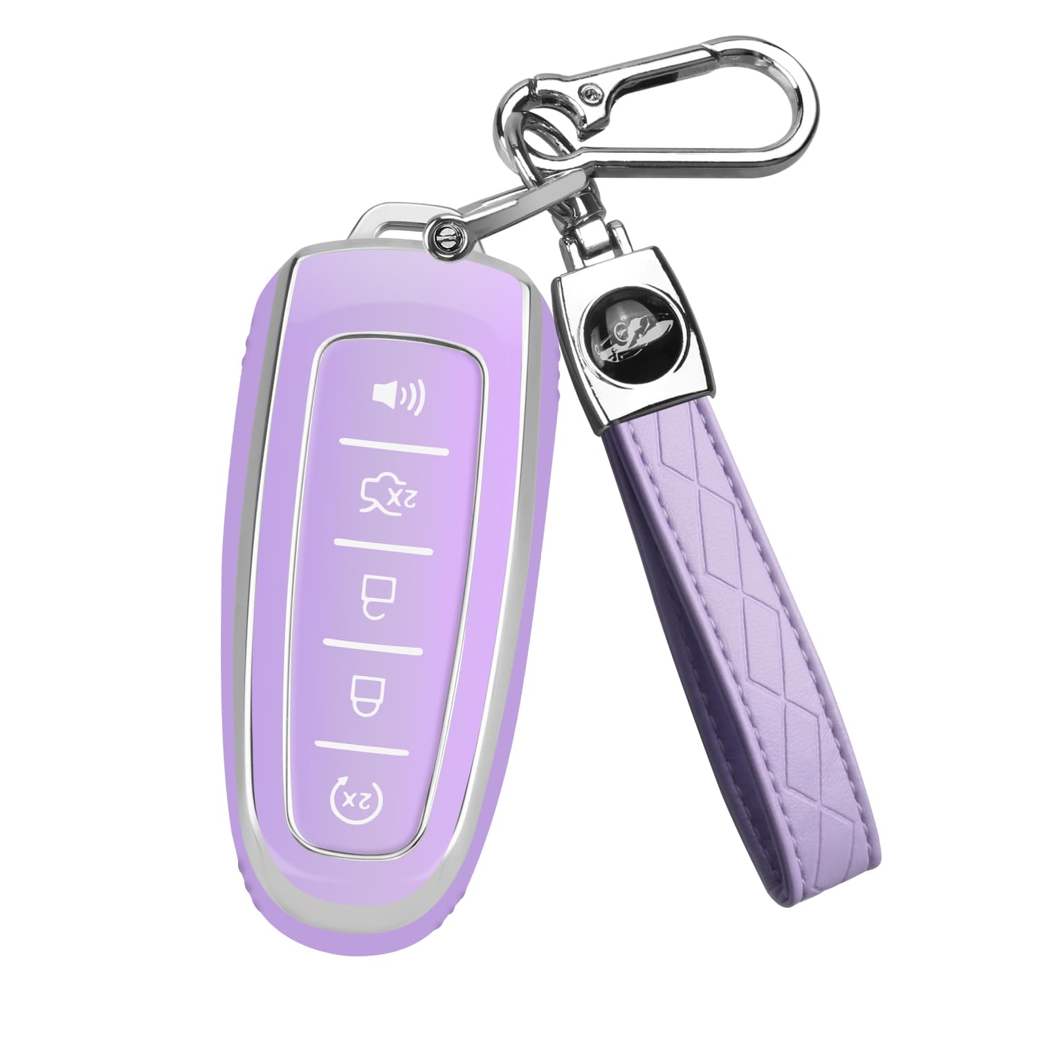 Qbuc For Ford Key Fob Cover,Tpu Car Key Case Protector With Keychain Compatible With Ford C-Max Edge Escape Expedition Explorer