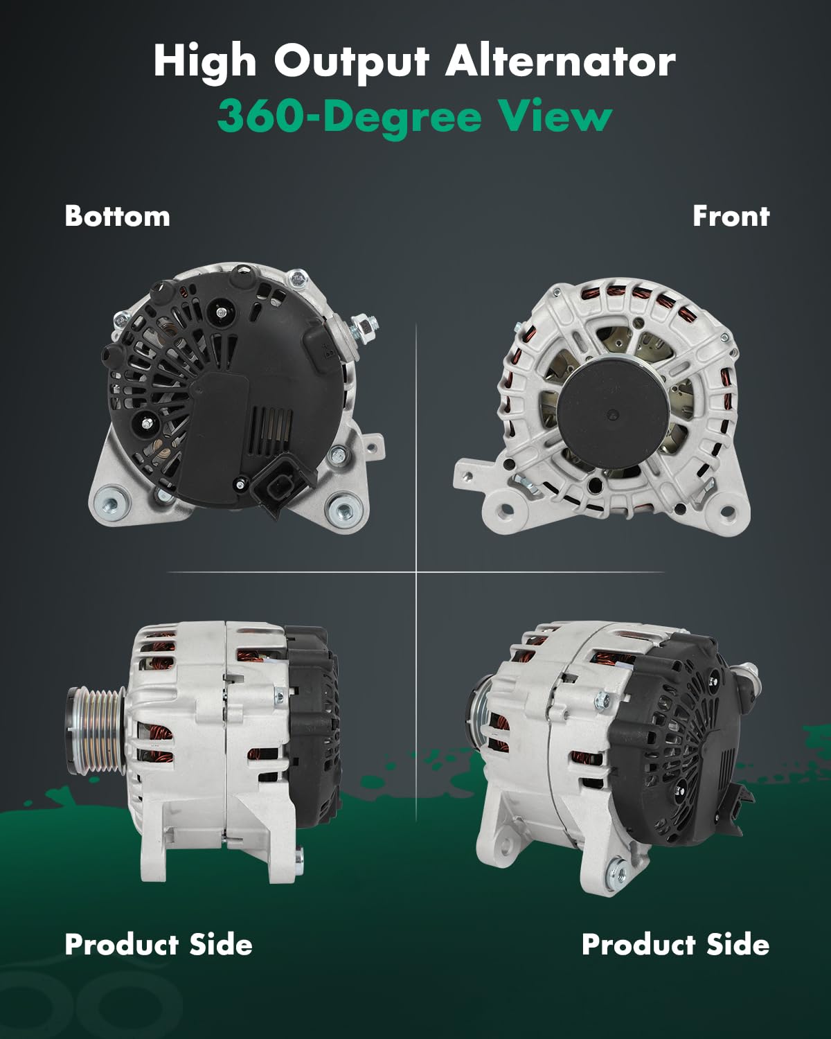 SCITOO Alternator for 11648 Alternators Fit for Nissan for Rogue 2014-2018 11648 2617232A, TG12C152 23100-4BA0A 23100-4BA0B 12V