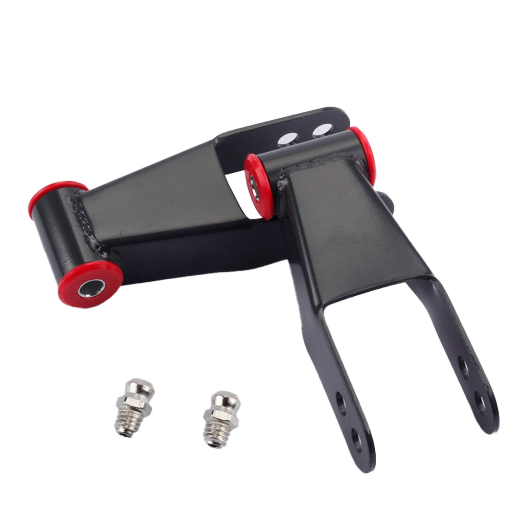 Dasbecan 2 Inch Suspension Rear Lowering Shackle Kit Compatible with Chevy Silverado GMC Sierra 1500 C1500/C2500 1988-2018 Repla