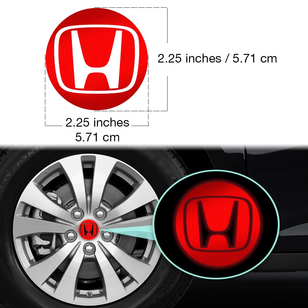 IPG Decal Made for Civic Accord CRV VTEC Si Logo Center Cap Overlay Wheel Tire Decals Inner or Outer Stickers (Center Cap:2.25