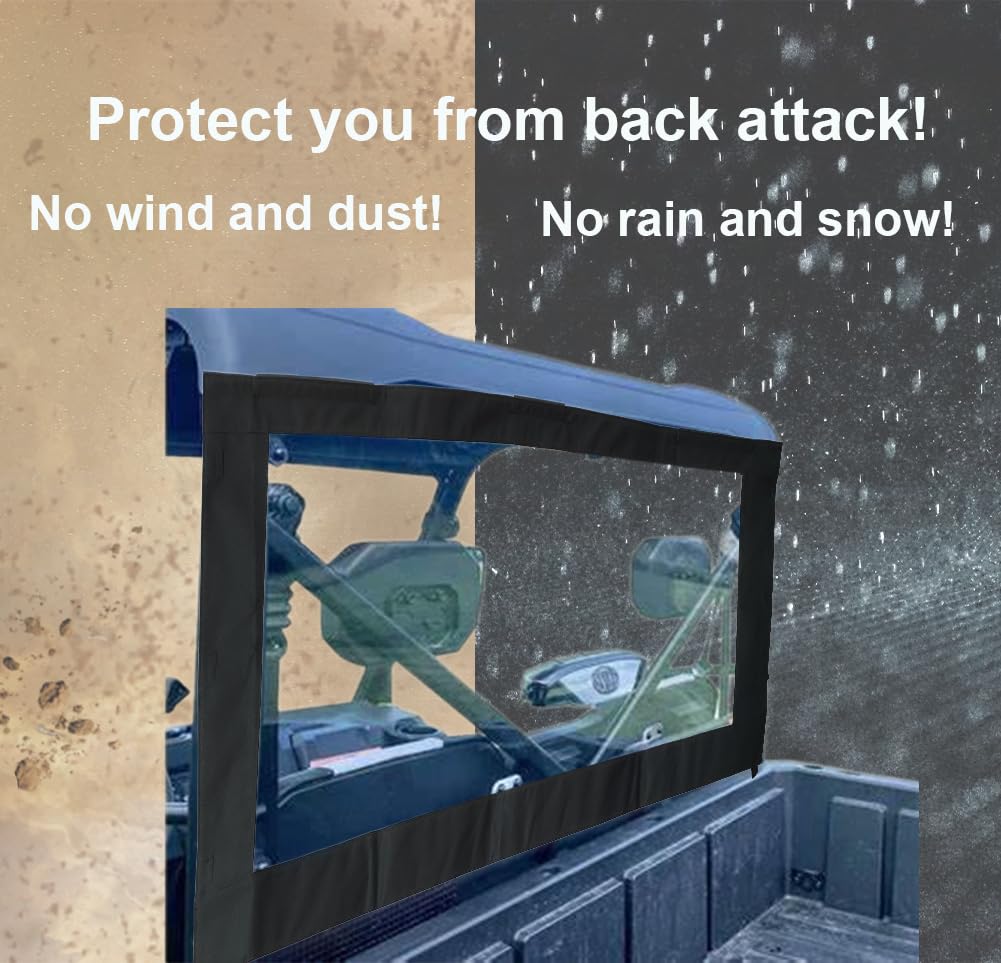 Qymoto Utv Rear Window,Rear Windshield For Polaris Rzr Xp 900 Full Back Window Cover