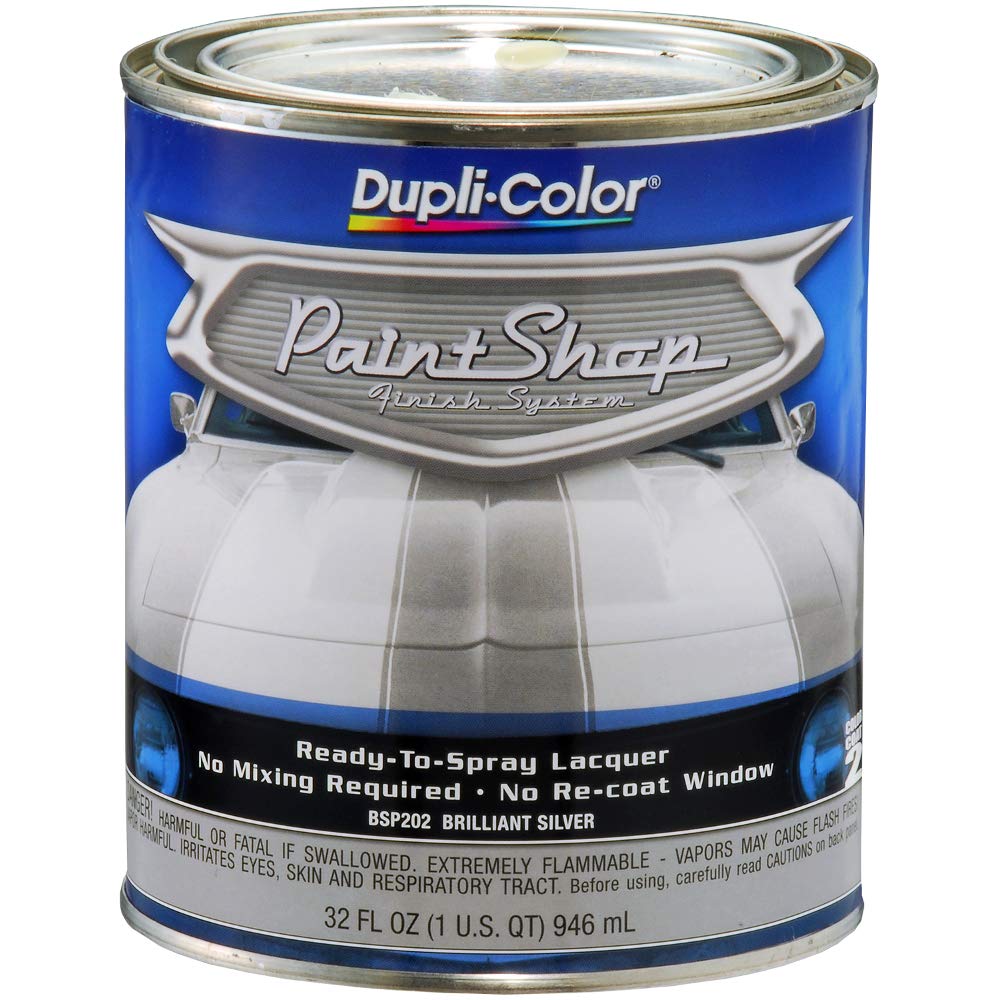 Dupli-Color (Bsp202-2 Pk 'Paint Shop' Brilliant Silver (Metallic) Finish System Base Coat - 1 Quart, (Case Of 2)