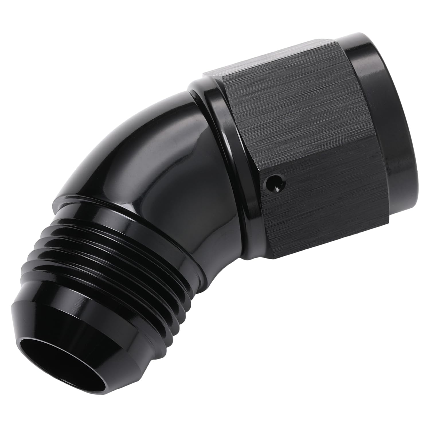Podavelle 45 Degree 10An Male To 10An Female Swivel Full Flow Fitting Adapter Coupler Aluminum Black