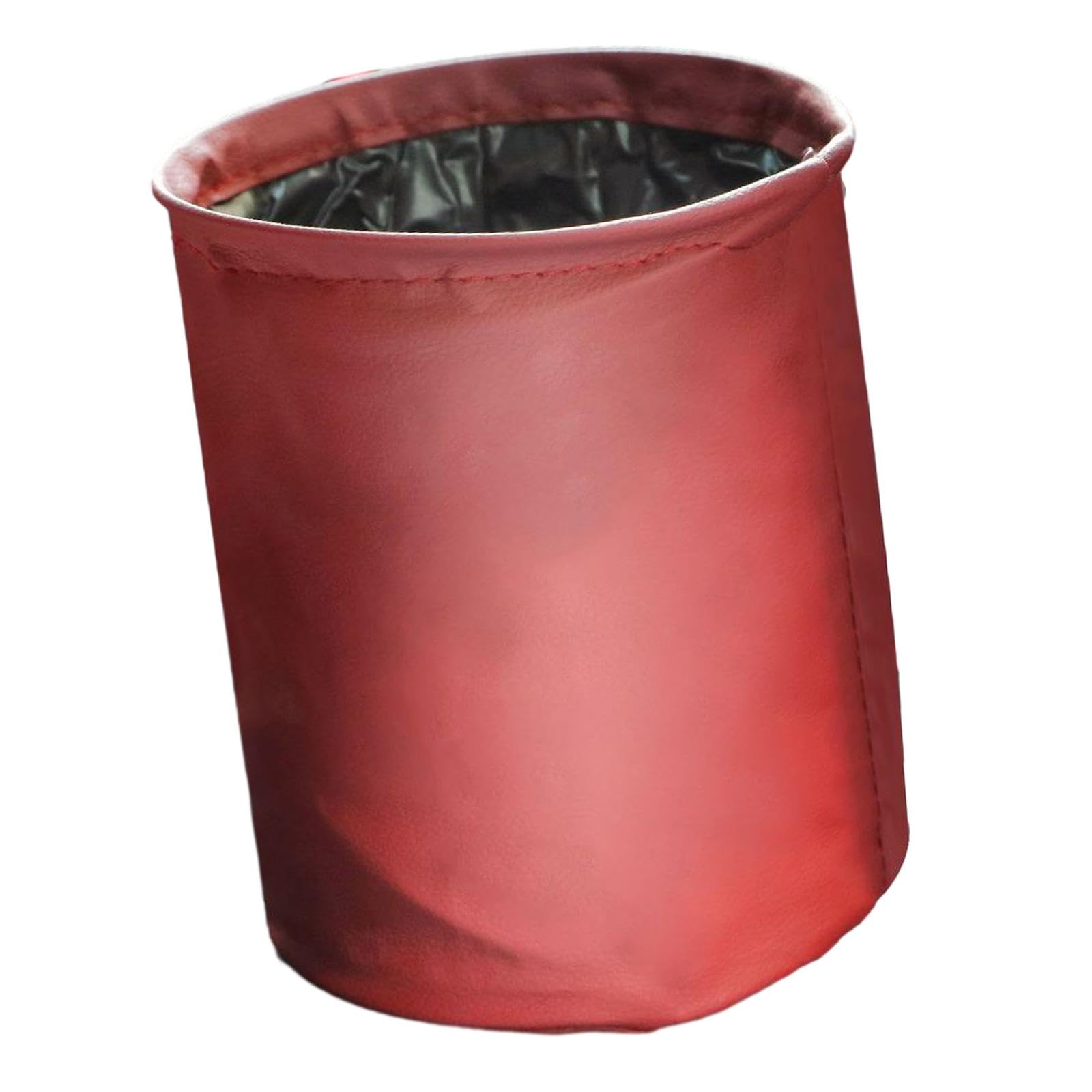 Lyla Folding Car Trash Can Scratch Resistant Auto Accessories Hanging Garbage Bin Red