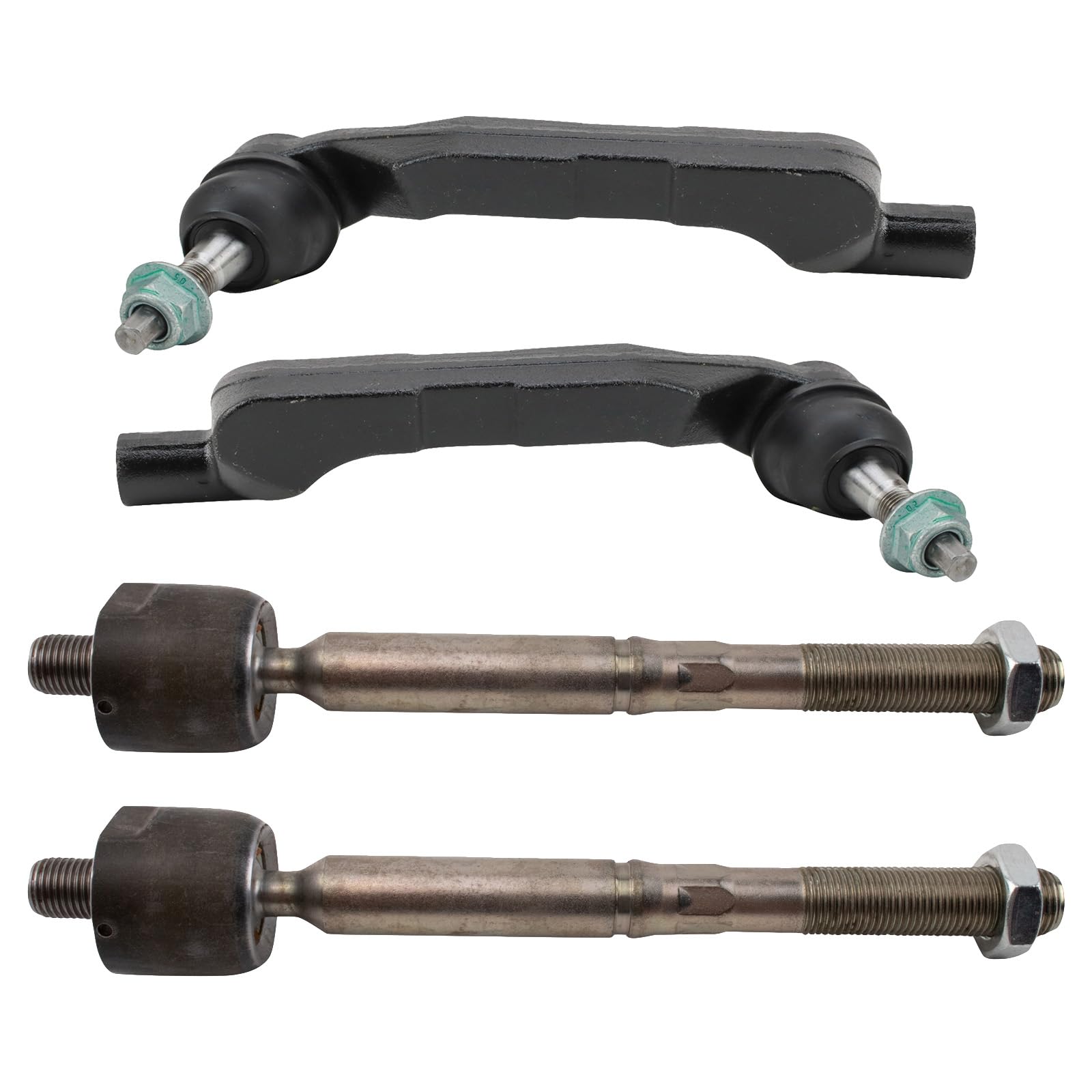 Trq Front Inner And Outer Tie Rod Set Compatible With 2011-2014 Chrysler 300 2011-2017 Dodge Charger