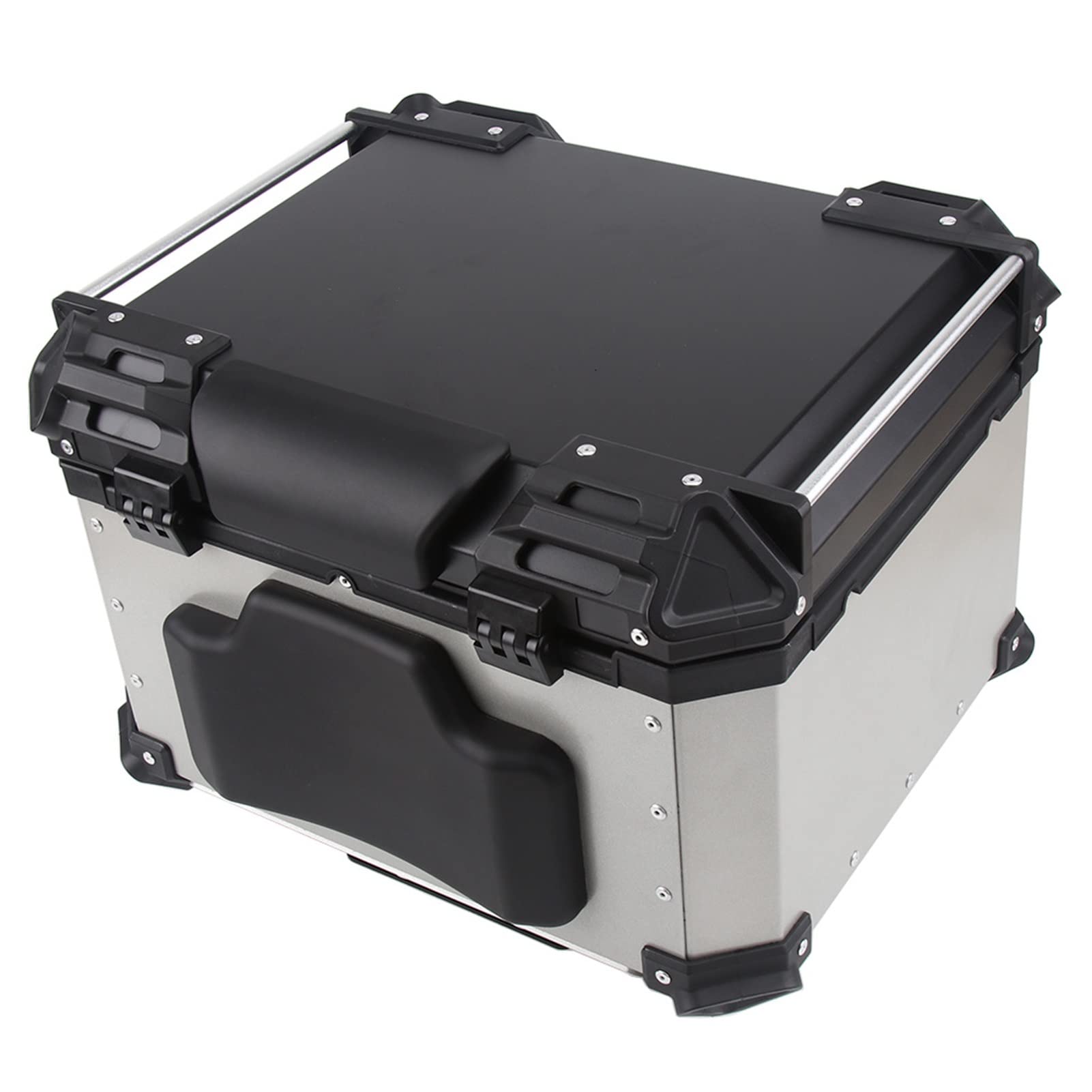 Acouto Motorcycle Top Box Backrest, Motorcycle Back Cushion Passenger Backrest Back Pad Rear Saddlebag Trunk Sticker Decal Top Case Cushion, Motorcycle Luggage Case Back Cushion