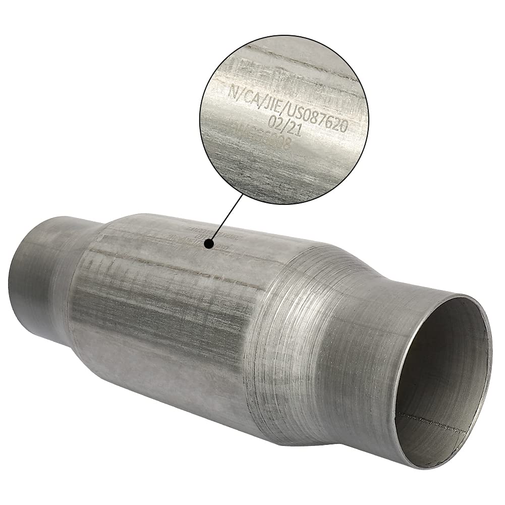 MAYASAF?2 pack?3'' Inlet/Outlet Universal Catalytic Converter, High Flow Exhaust Pipe, w/o O2 Port (EPA Compliant), 2 pack