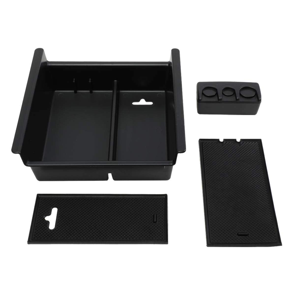 Dna Motoring Ztl-Y-0022 Center Console Armrest Organizer Tray (For 13-17 Subaru Crosstrek), 1 Pack,Black