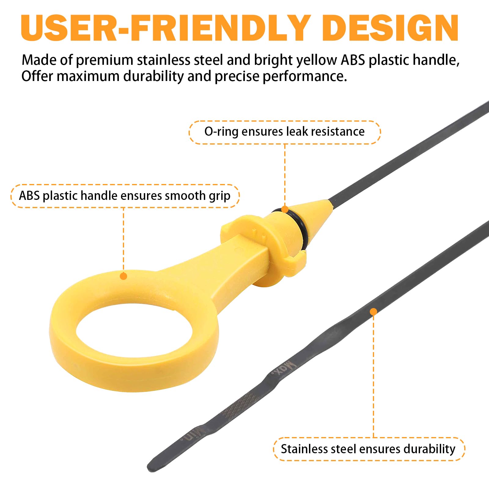 06J115611F Oil Dipstick For 2008-2013 Audi A3, 09-17 A4 A5 Quattro, 12-16 Q3, 11-15 Q5, 08-13 Jetta, 08-18 Passat B6 2.0T Engine