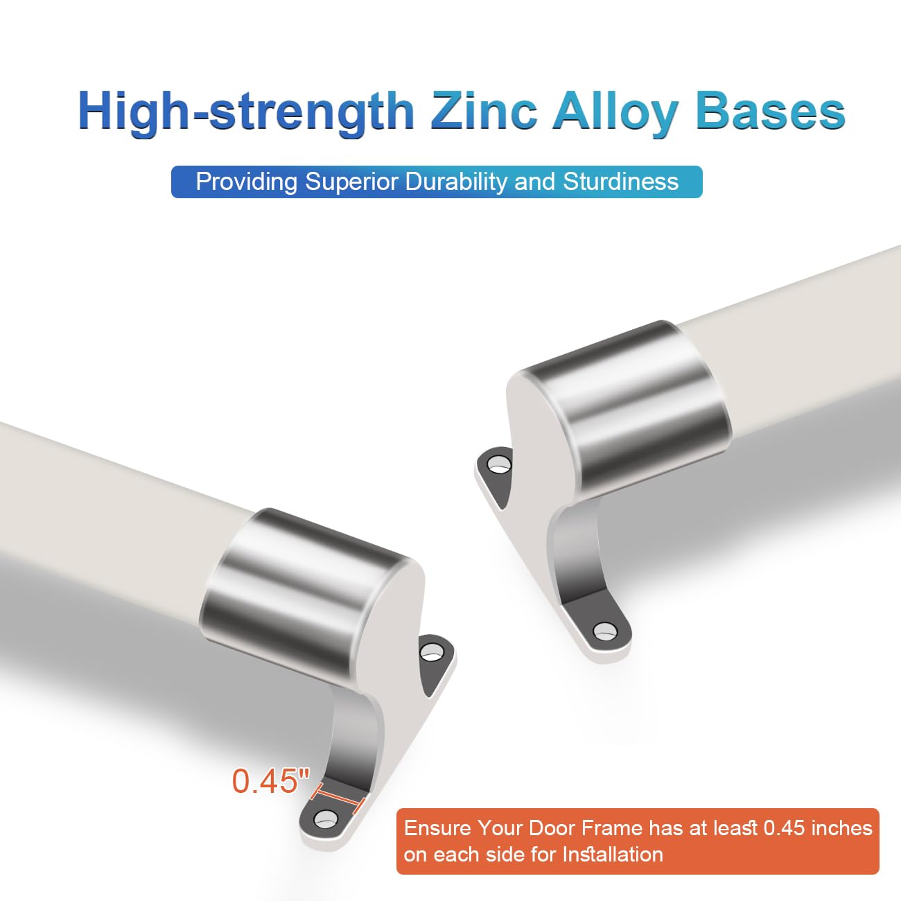 Safoner RV Screen Door Support Bar Handle with Metal Base | Adjustable 21.5-32 Length | Ideal for Campers and Travel Trailer