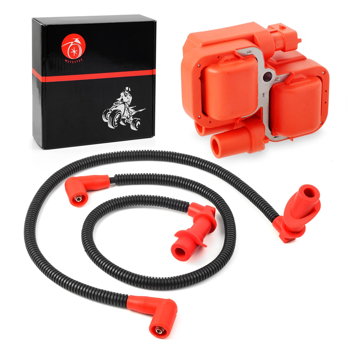 Ignition Coil & Spark Plug Cap W/Wire For Polaris Sportsman Ranger 700 800 2005-2016 Rzr 4 S 800 2008-2010 4010425