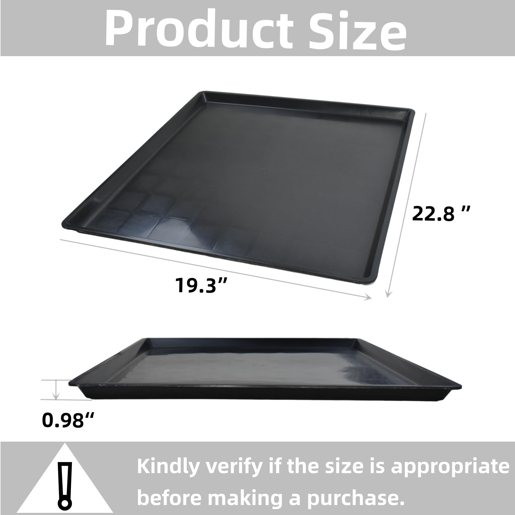 FEICHANGHAO 2 Pack Oil Change Drain Pan, Plastic Mini Fridge Drip Tray for Mini Fridges Air Conditioners Machinery, Oil Drain Pa