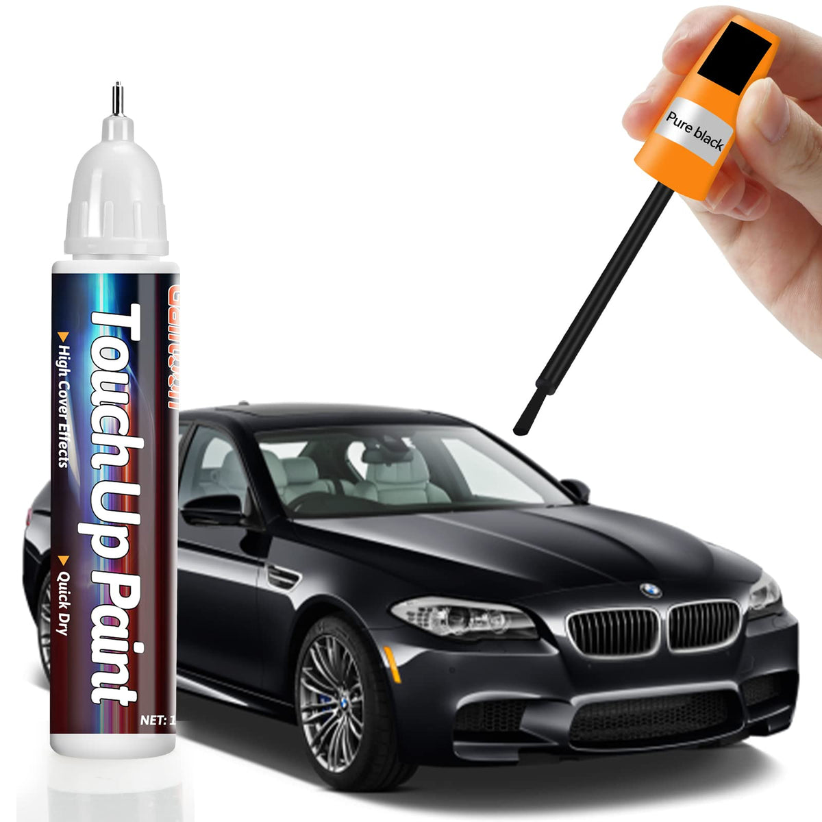 Touch Up Paint For Cars, Black Car Paint Scratch Repair, Two-In-One Car Touch Up Paint Fill Paint Pen, Quick & Easy Solution To 