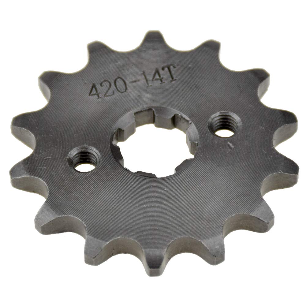 HIAORS 420 14T 17mm Motorcycle Front Engine Sprocket for 50cc 70cc 110cc 125cc 140cc 160cc Honda HONDA Z50 CT70 Speed Mini Bike