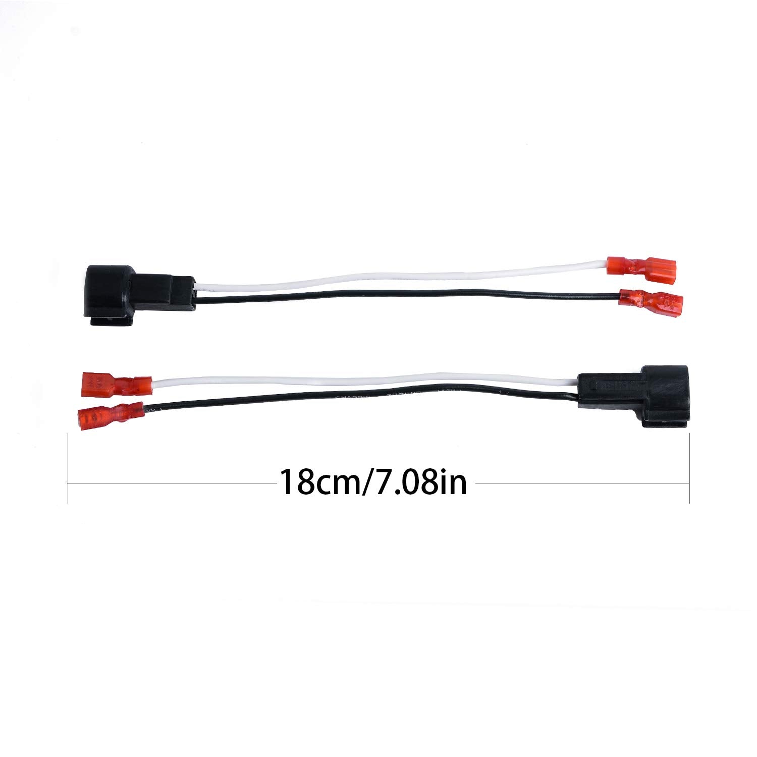 Hstech 72-5600 2 Pairs (4 Pack) Wire Cable Wiring Harness For Ford Lincoln Mercury Mazda Speakers Adapter Connector Adaptor Plug