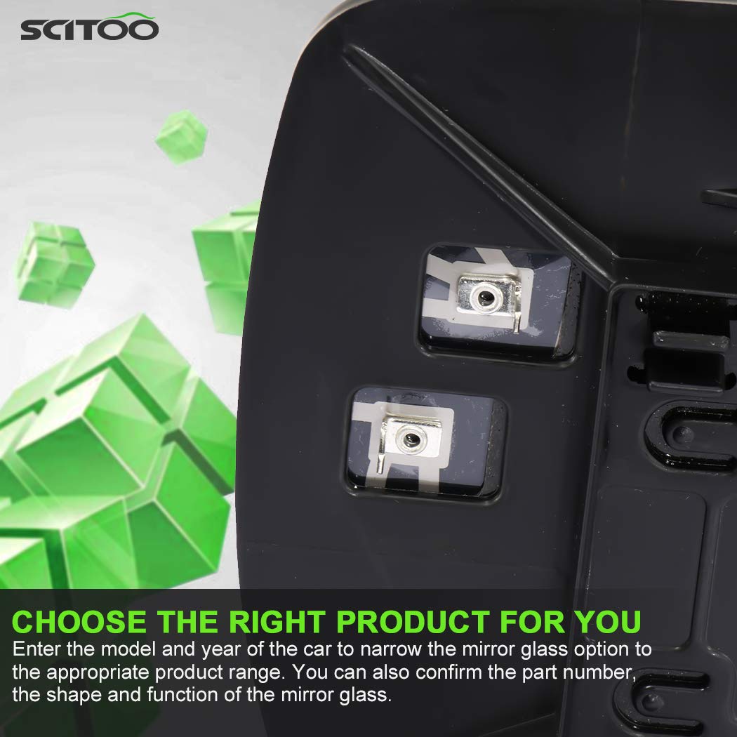 Scitoo Side View Mirror A Pair Of Mirror Glasses Door Mirror Glass Fit For Toyota Sienna 2011 2012 2013 2014 Chrome Heated