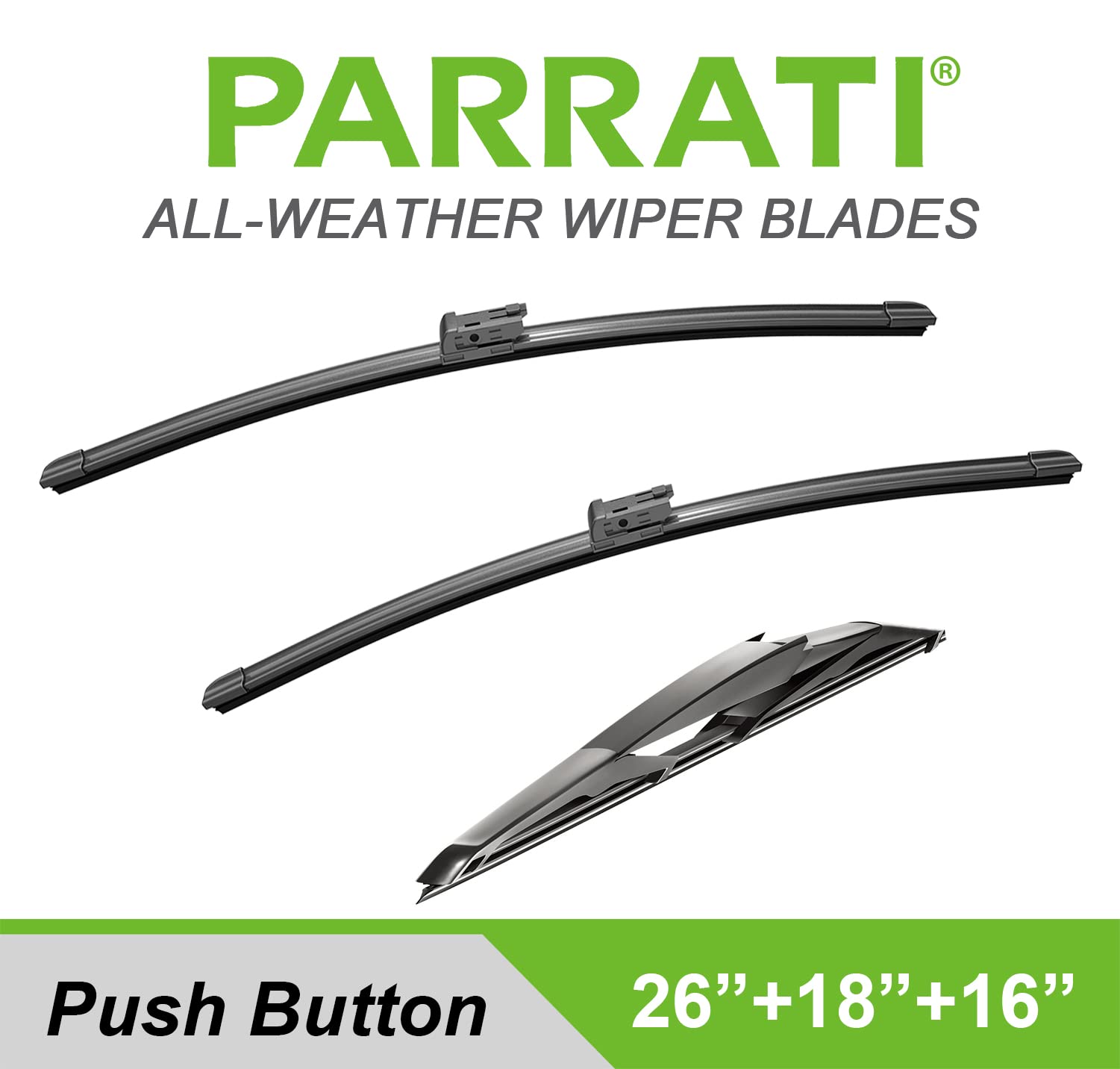 Parrati High Performance Premium All-Season Automotive Windshield Wipers With Rear Wiper Blades Replacement For 2020-2024 Subaru