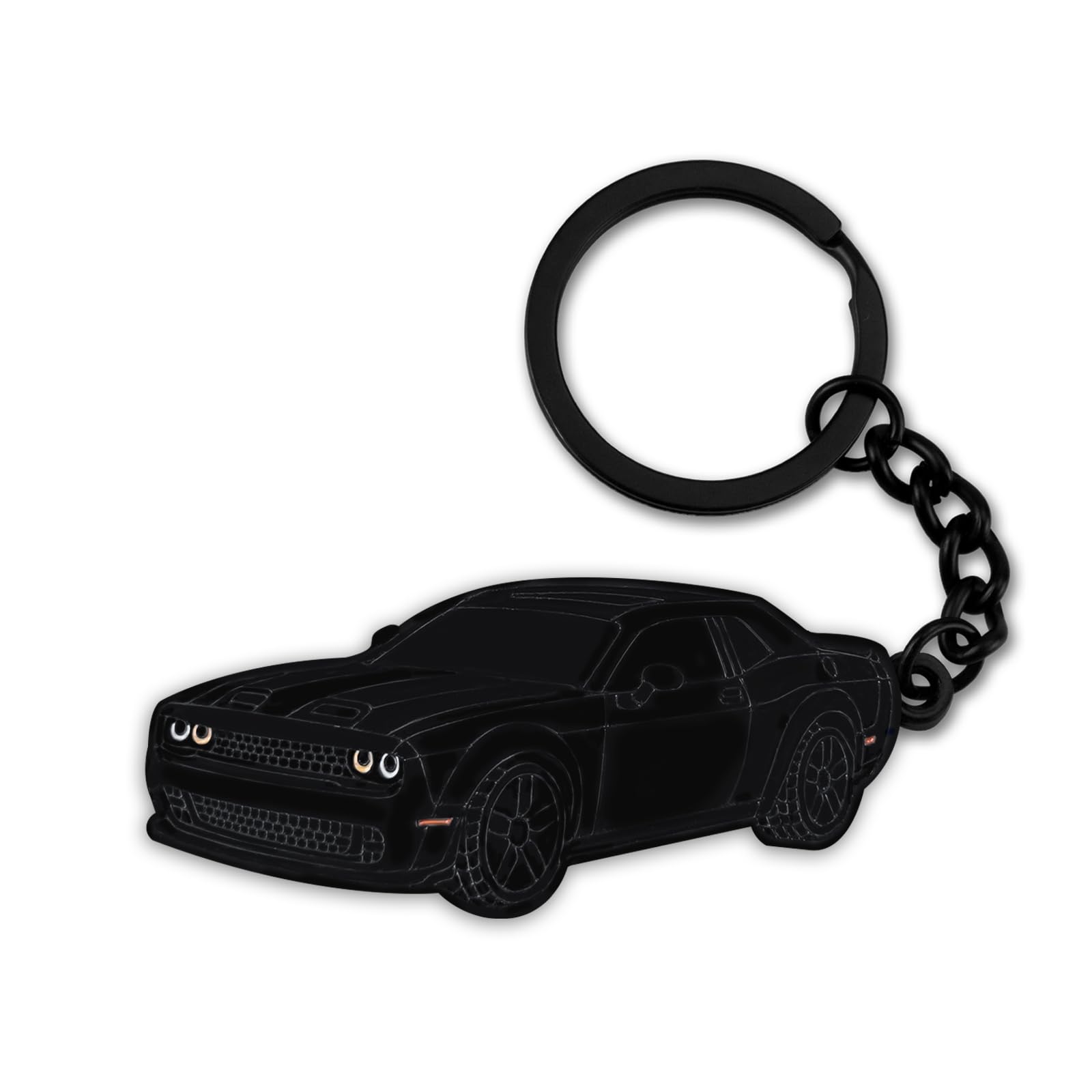 Glahorse For Dodge Hellcats Dakota Charger Srt Avenger Durango Caravan Keychain，For Dodge Hellcats Accessories 2015-2022 (Black)