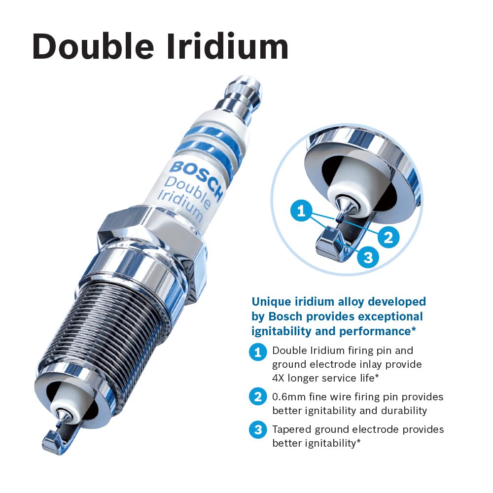Bosch 9603 Oe Fine Wire Double Iridium Spark Plug - Pack Of 4