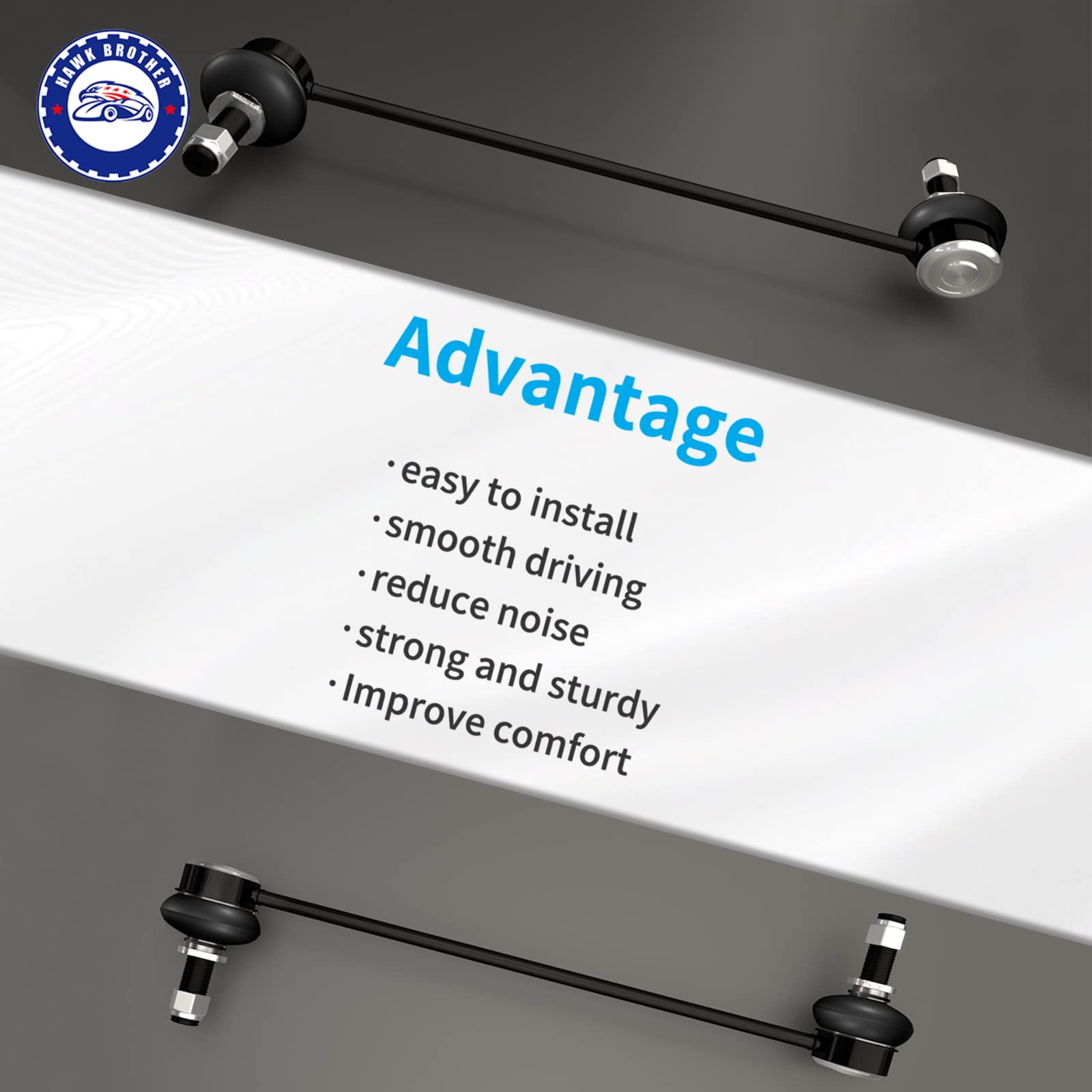 HAWK BROTHER K750094 K750095 Front Left Right Stabilizer Sway Bar End Link Suspension Kit Replacement for Nissan Altima 2007-202