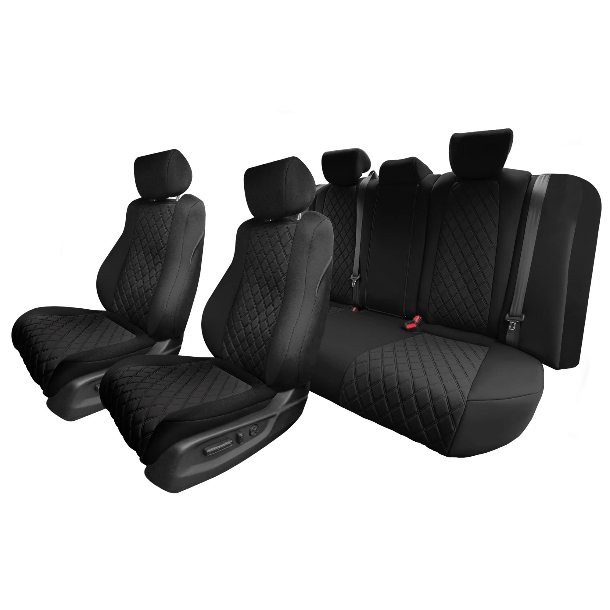 FH Group Neoprene Custom Fit Full Set Seat Covers for 20182022 Honda Accord LX Sport Sport SE EX EXL Touring with Water Resist