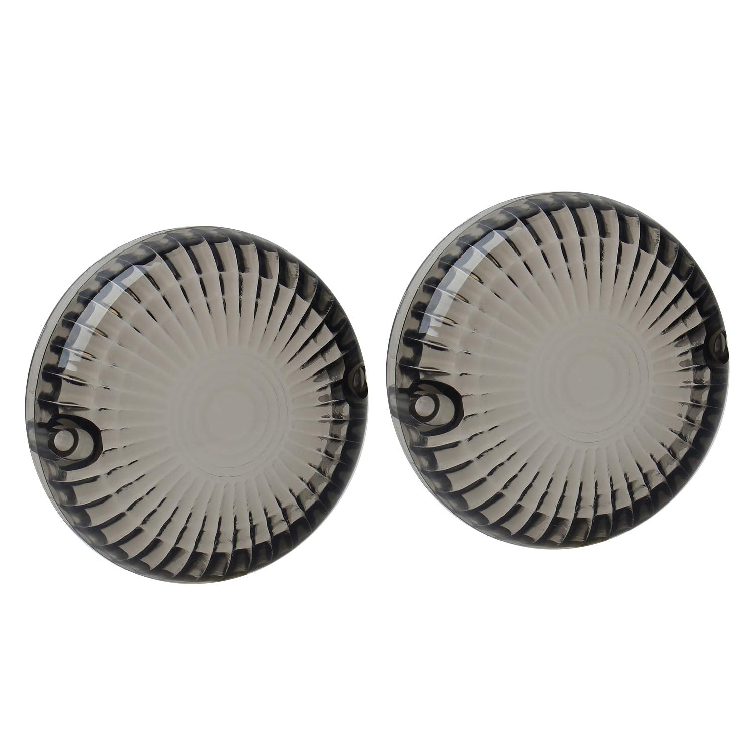 NTHREEAUTO 2PCS Smoked Turn Signals Lens Cover Front Rear Lenses Compatible with Yamaha Virago V-Star V-Max 250 750 Road Royal S