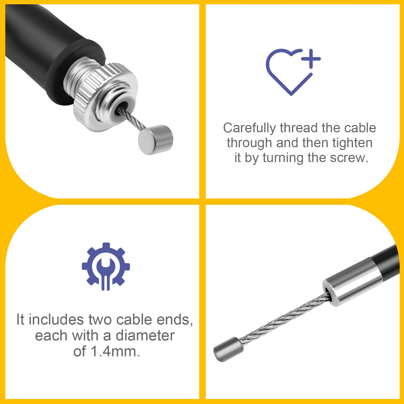 Sofo 50 Inch Mikuni Throttle Cable - For Predator 212 Go Kart Mini Bike 200Cc Baja Mb165 196Cc, Mb200 200Cc Motovox Mbx10 Mbx11 Gx200 Throttle Cable
