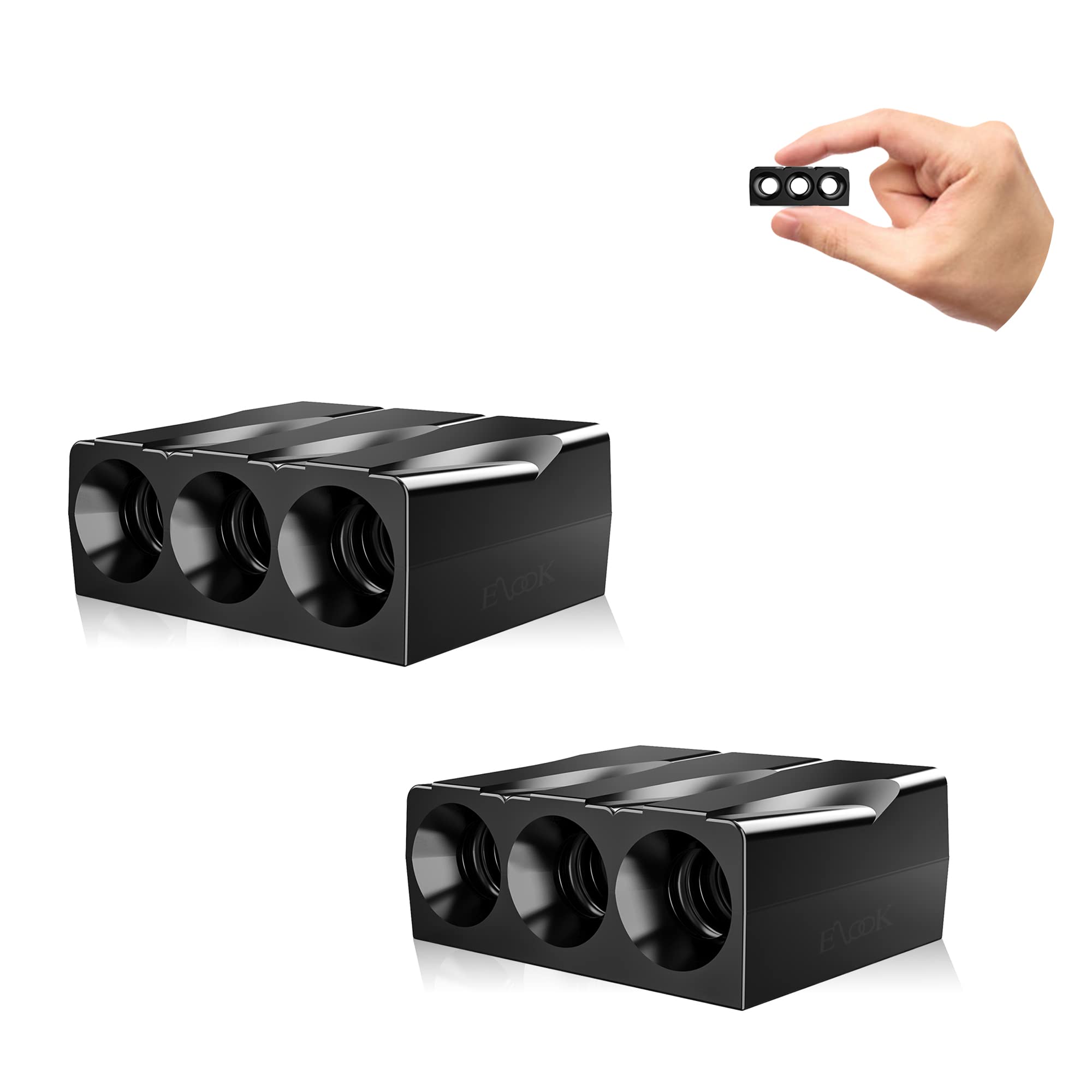 Elook Upgraded Deer Whistles For Car, Deer Horn For Car, Save Deer Whistle For Vehicles, Trunks, Motorcycle, Three-Horn, 2 Pack