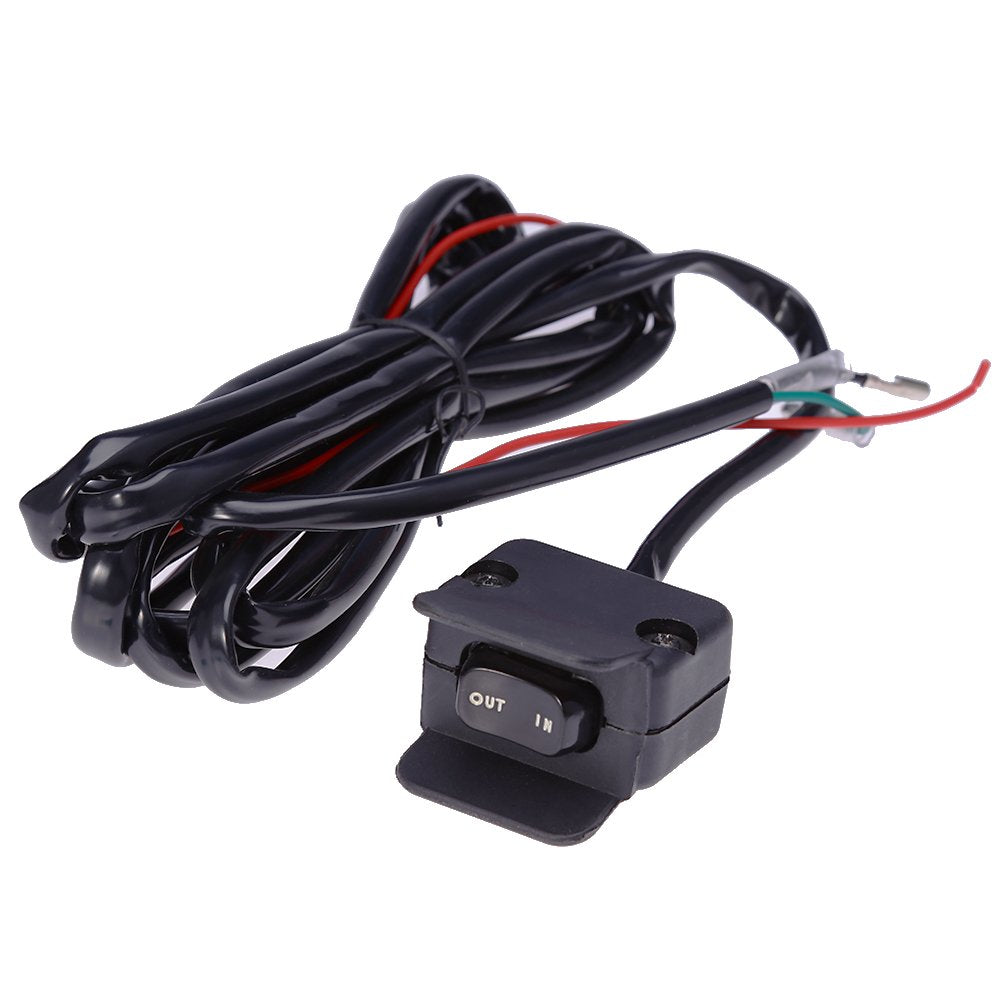 12V Winch Rocker Thumb Switch With Mounting Bracket Handle Bar Control Switch For Kfi, Warn, Ramsey, Superwinch, Champion, Venom, Badland Etc.