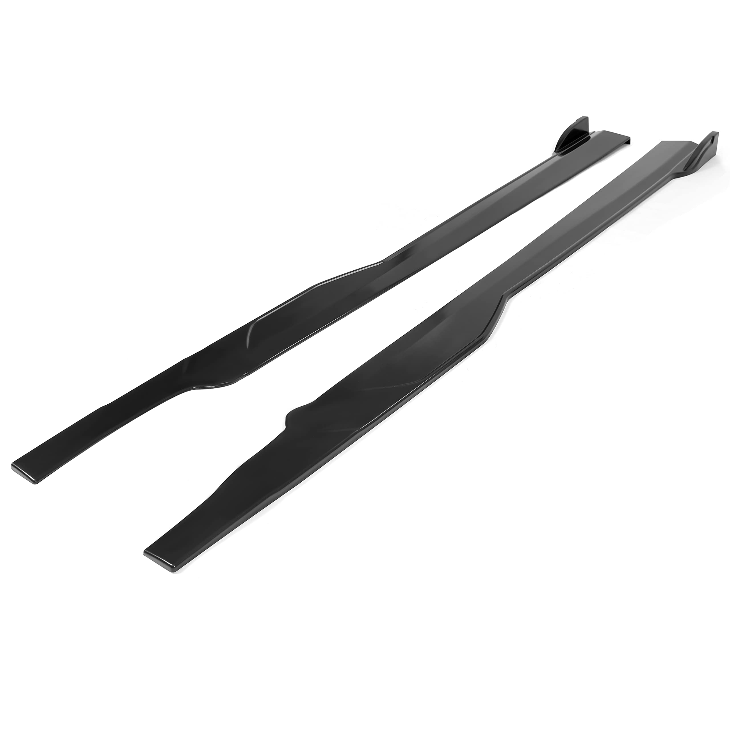 HECASA Side Skirts Body Kit Replacement Compatible with 2015-2023 Dodge Charger SRT Black Pair Rocker Panels Guard Side Extensio