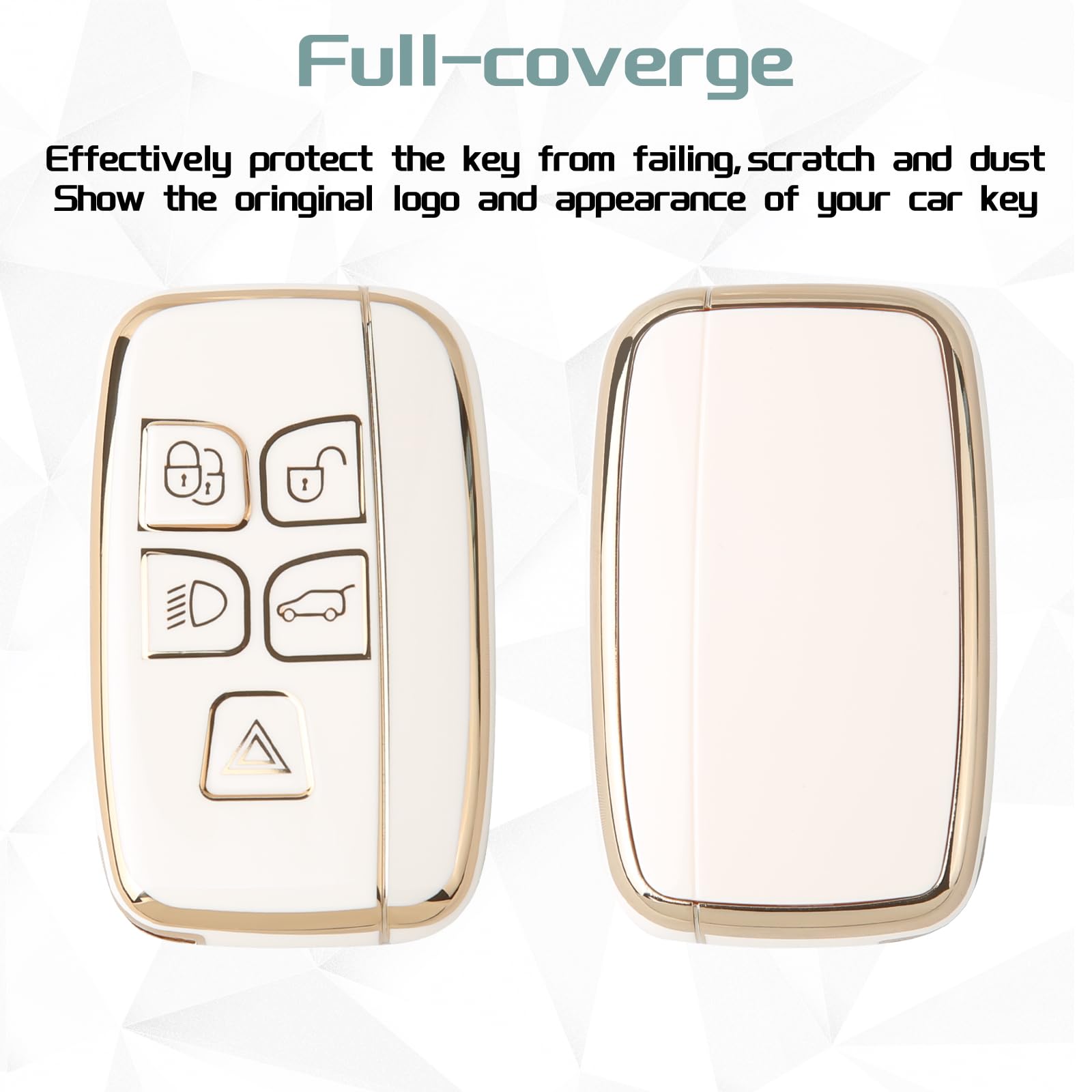 Keycov Key Fob Cover For Land Rover Accessories Keychain Keyshell Ring Case Compatible With Evoque Sport Velar Discovery Lr4 A9
