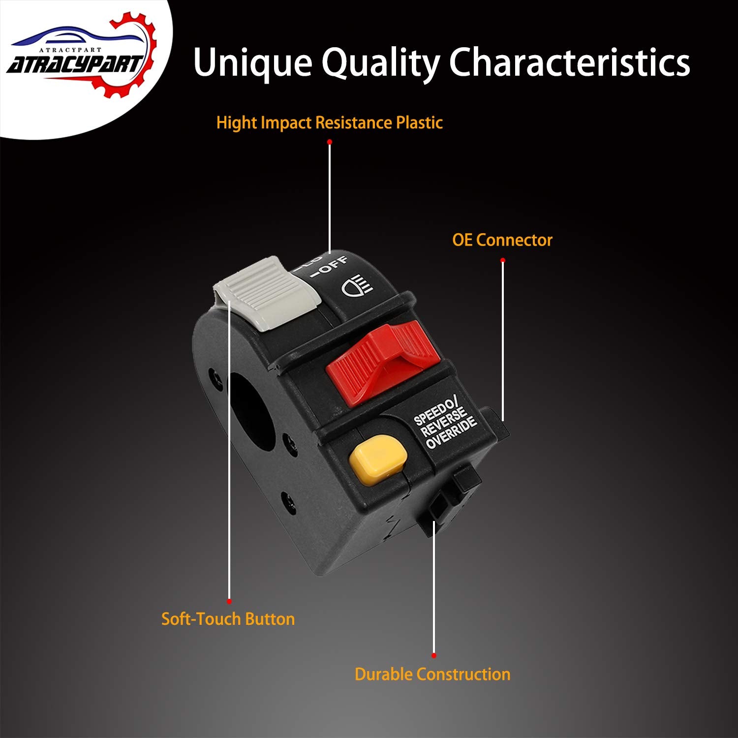 Handlebar Headlight Switch Hi/Lo/Off Beam Light/Kill/Stop | For 2001-2005 Polaris Sportsman 400 500 700 Magnum 325 330 Scrambler