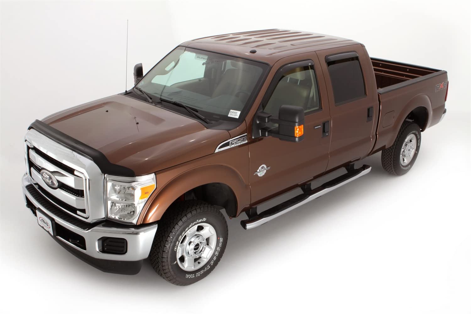 Auto Ventshade [Avs] Bugflector Ii / Hood Shield | Fits 2011 - 2016 Ford F-250, F-350, F-450, F-550, 1 Pc. | Dark Smoke - 25062
