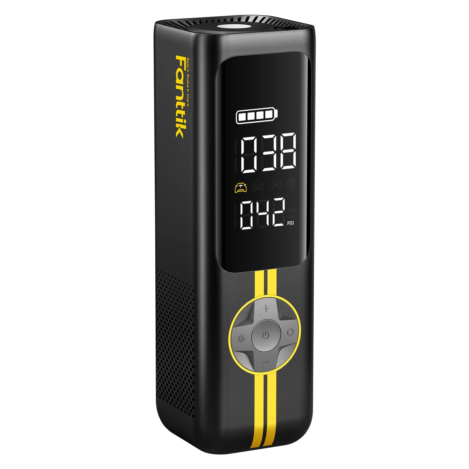 Fanttik X8 APEX EV Tire Inflator Portable Air Pump, 2X Faster Inflation, 150PSI Cordless Air Compressor with LCD Dual Screen, Po