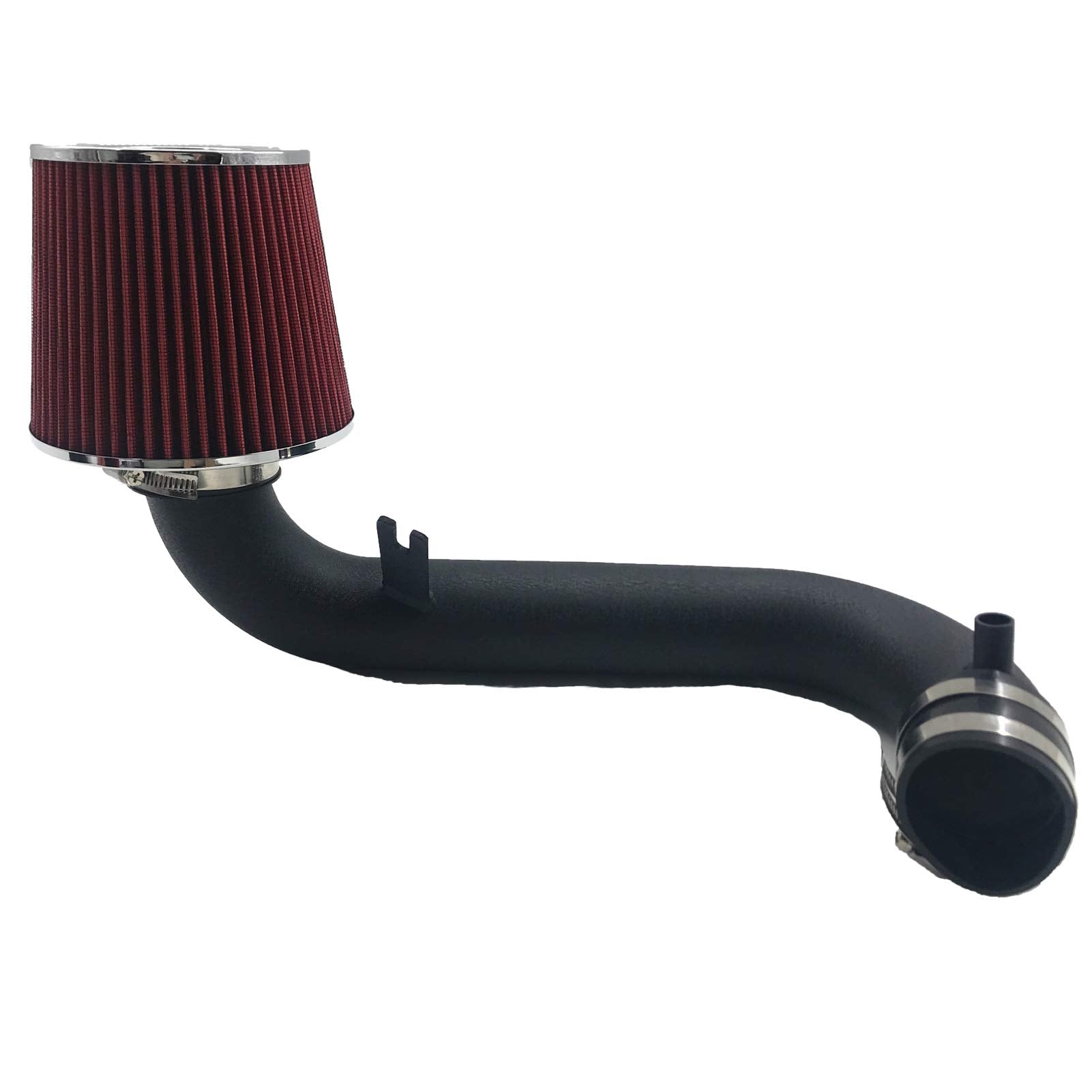 2.5 Inch Cold Air Intake Kit With Filter Fit For Honda Civic 2001 2002 2003 2004 2005 Dx/Lx/Ex/Gx/Vp At/Mt 1.7L (Black Tube & Red Filter)